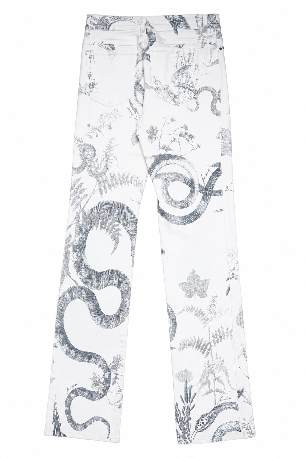 Rare Vintage Just Cavalli Garden of Eden White Printed Jeans