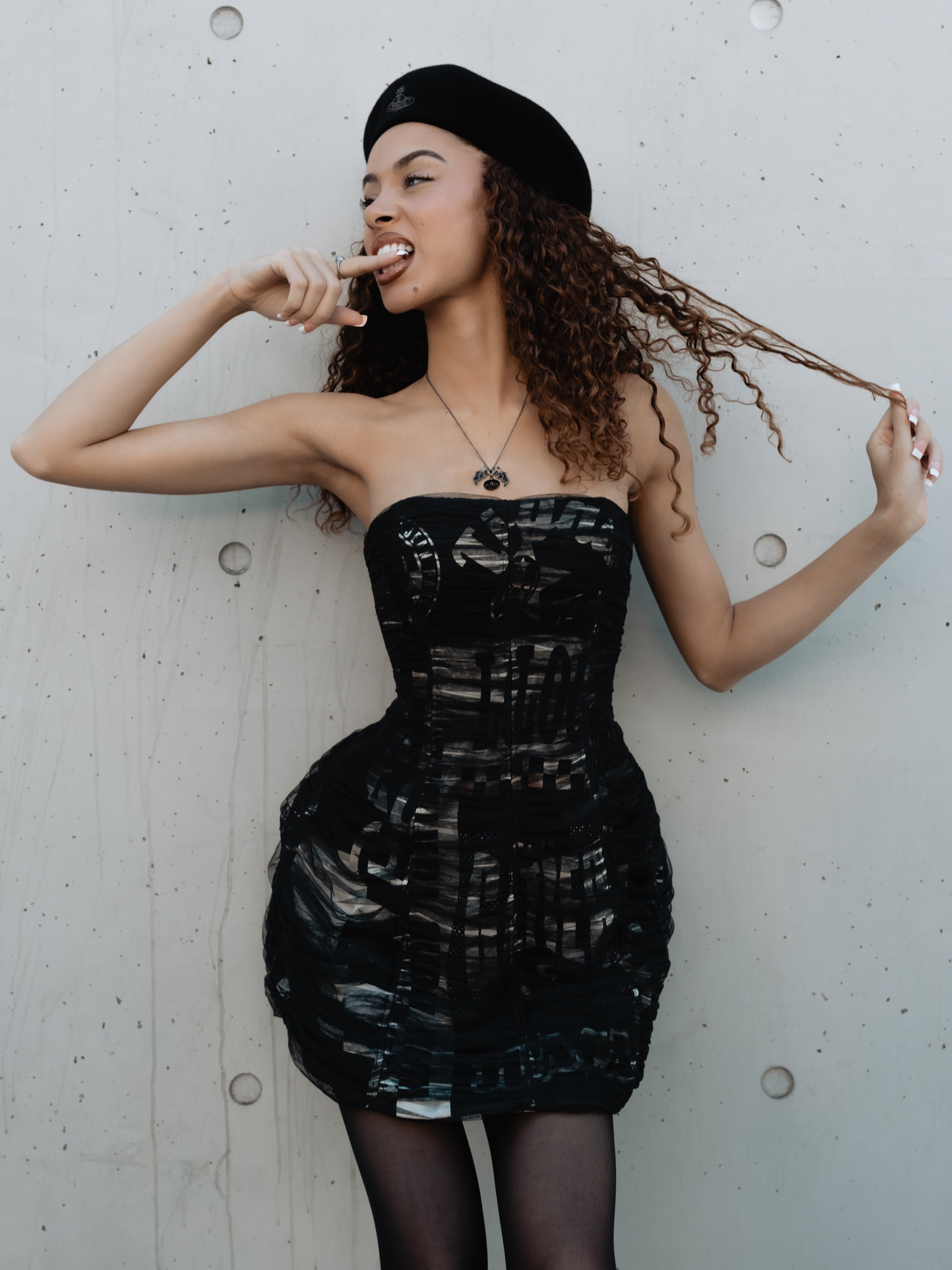 Rare Vintage Jean Paul Gaultier Boning Tulle Layered Mini Dress