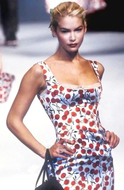D&G Cherry Print Satin Camisole & Bottom Set