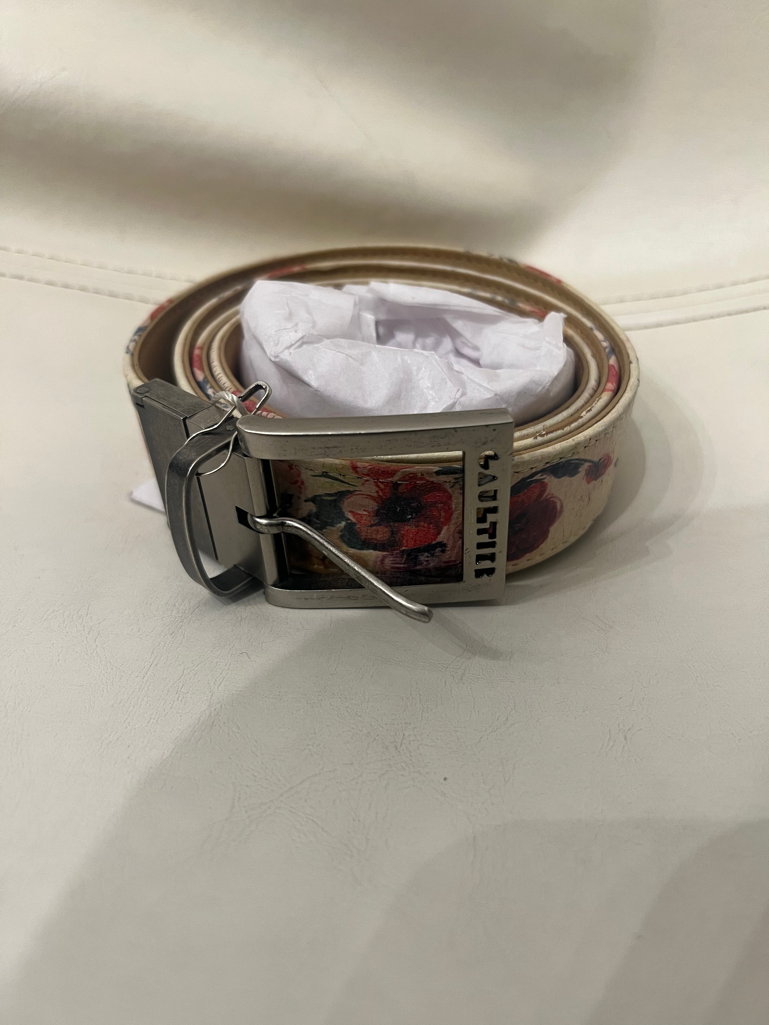 Vintage Jean Paul Gaultier Logo Floral Belt