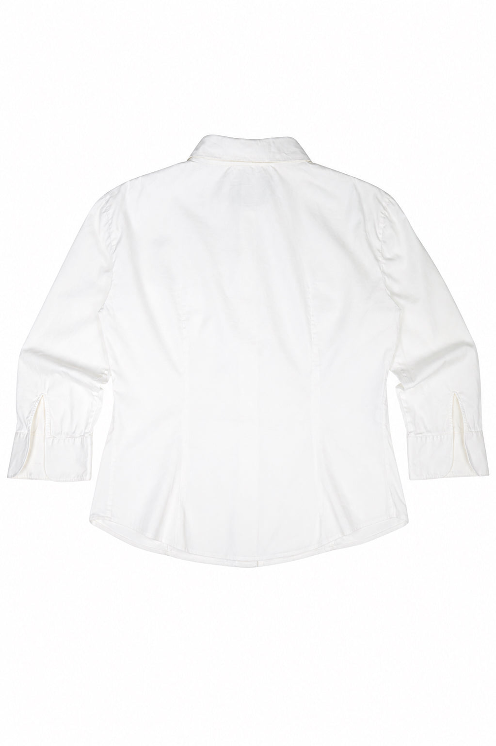 Vintage Prada White Quarter-Sleeve Button Down