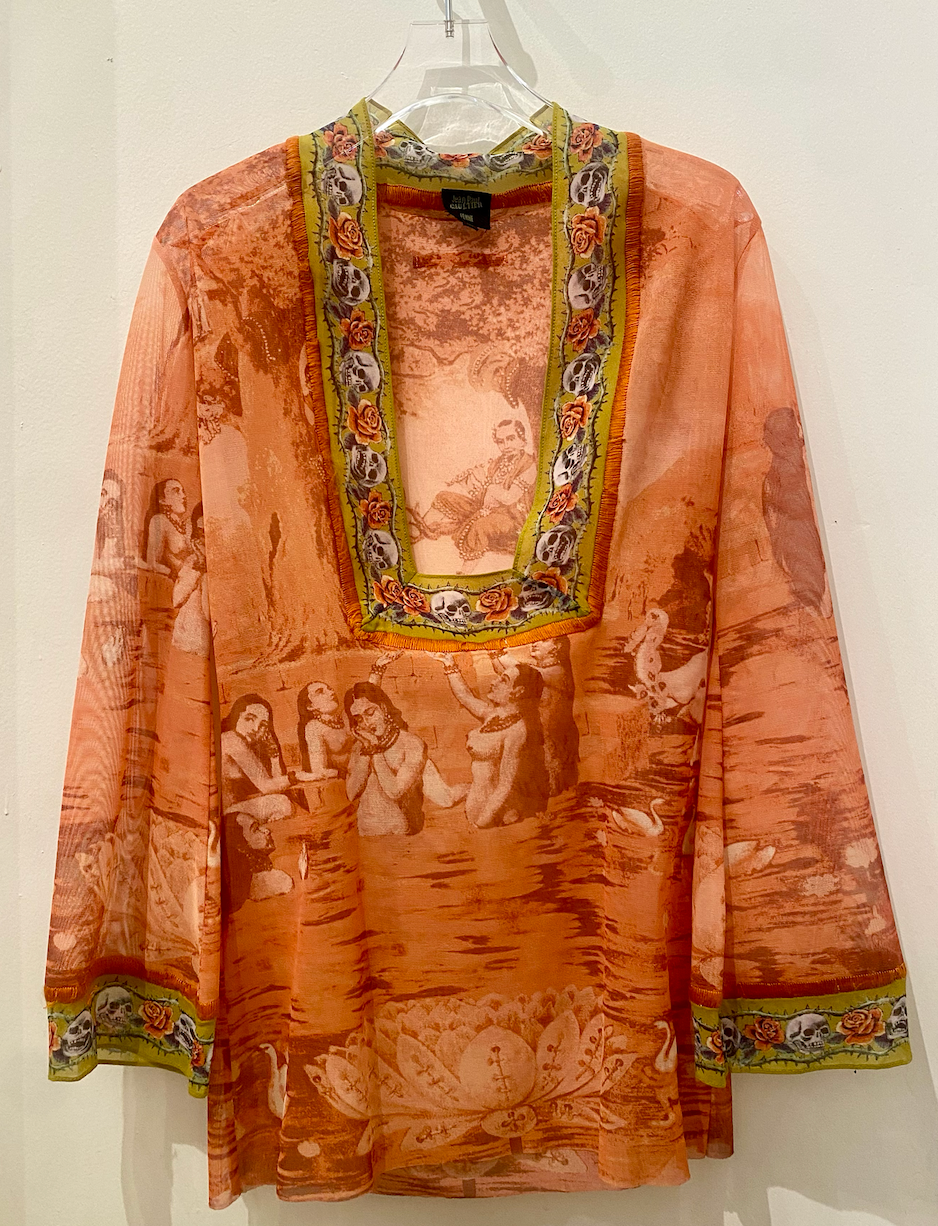 1994 Jean Paul Gaultier Krishna Square Skull Longsleeve