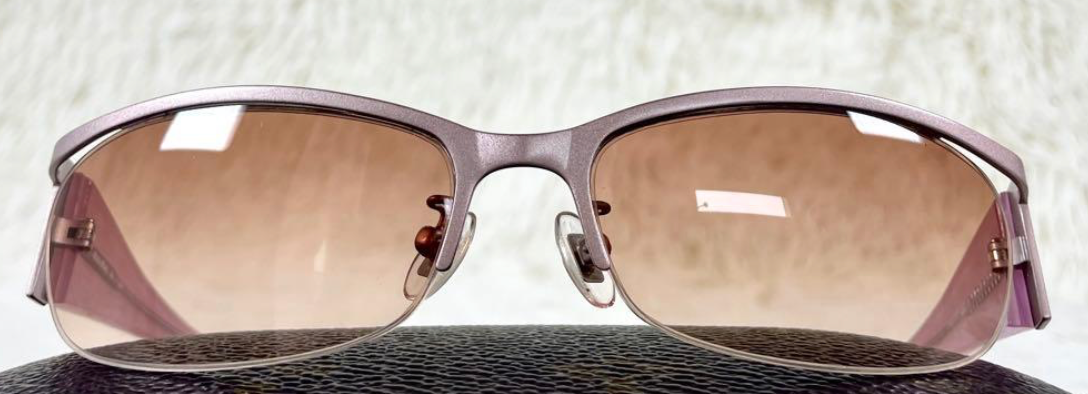 Vintage Miu Miu Rose Half-Rim Rose Detail Sunglasses