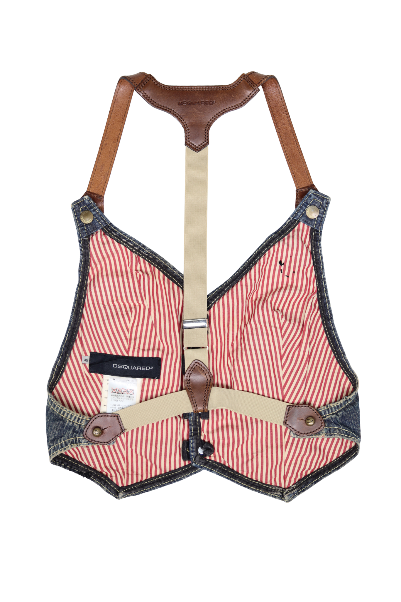 Rare Dsquared2 Denim & Leather Vest