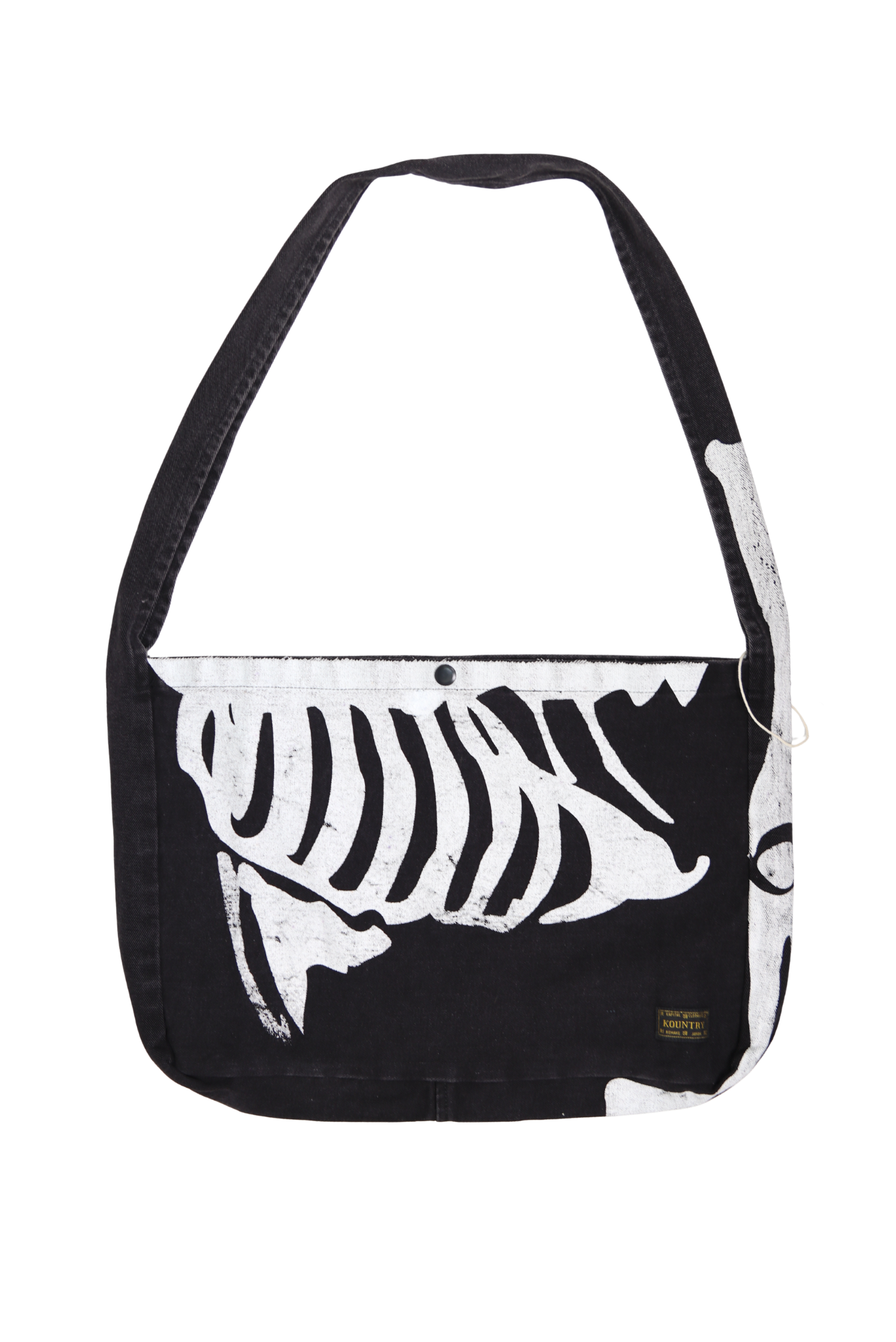 Kapital Kountry Skeleton Print Black Shoulder Bag