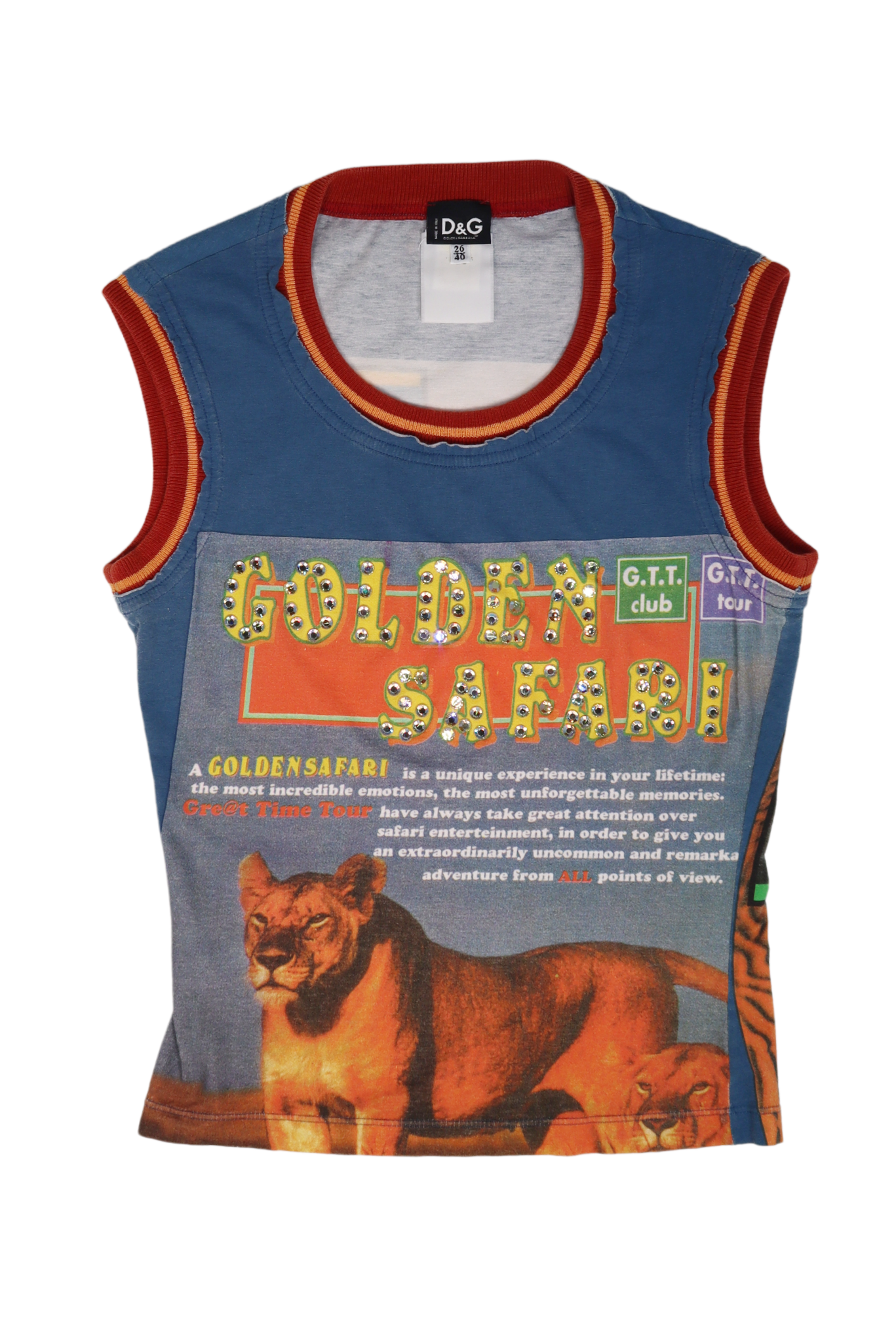 Dolce Gabbana D&G 2003 Golden Safari Tee