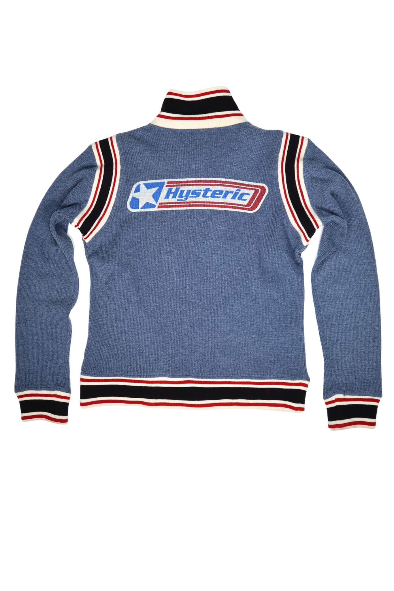 Vintage HYSTERIC GLAMOUR Waffle Knit Zip Grey Track Jacket