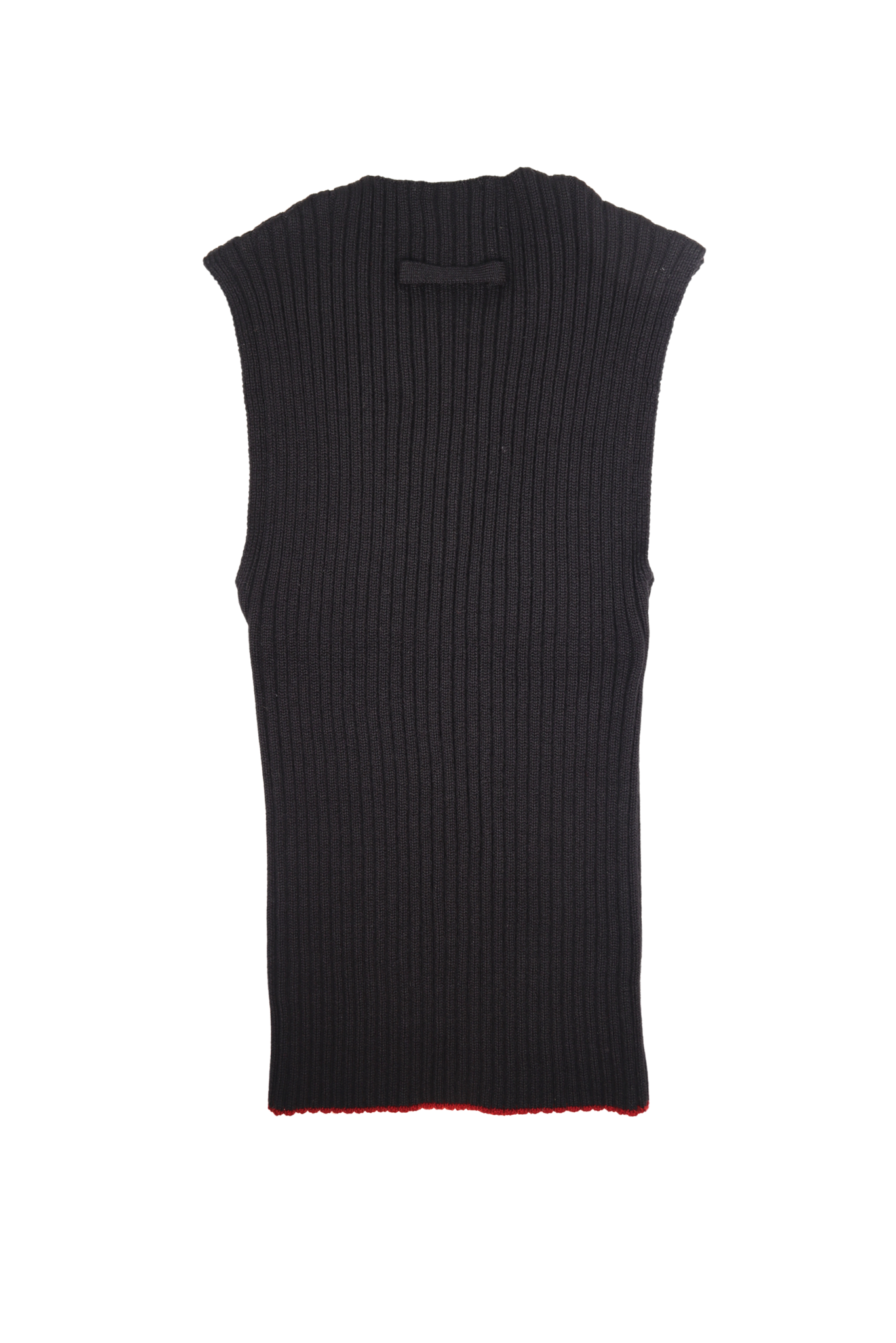 Jean Paul Gaultier Homme Ribbed Knit Black Tank