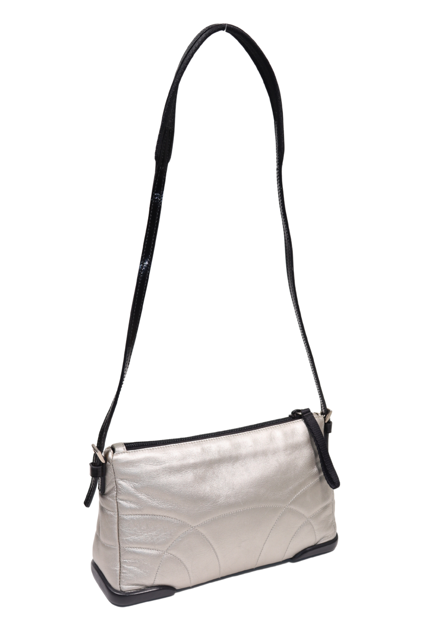 Vintage Prada Sport SS00 Silver Nappa Leather Purse