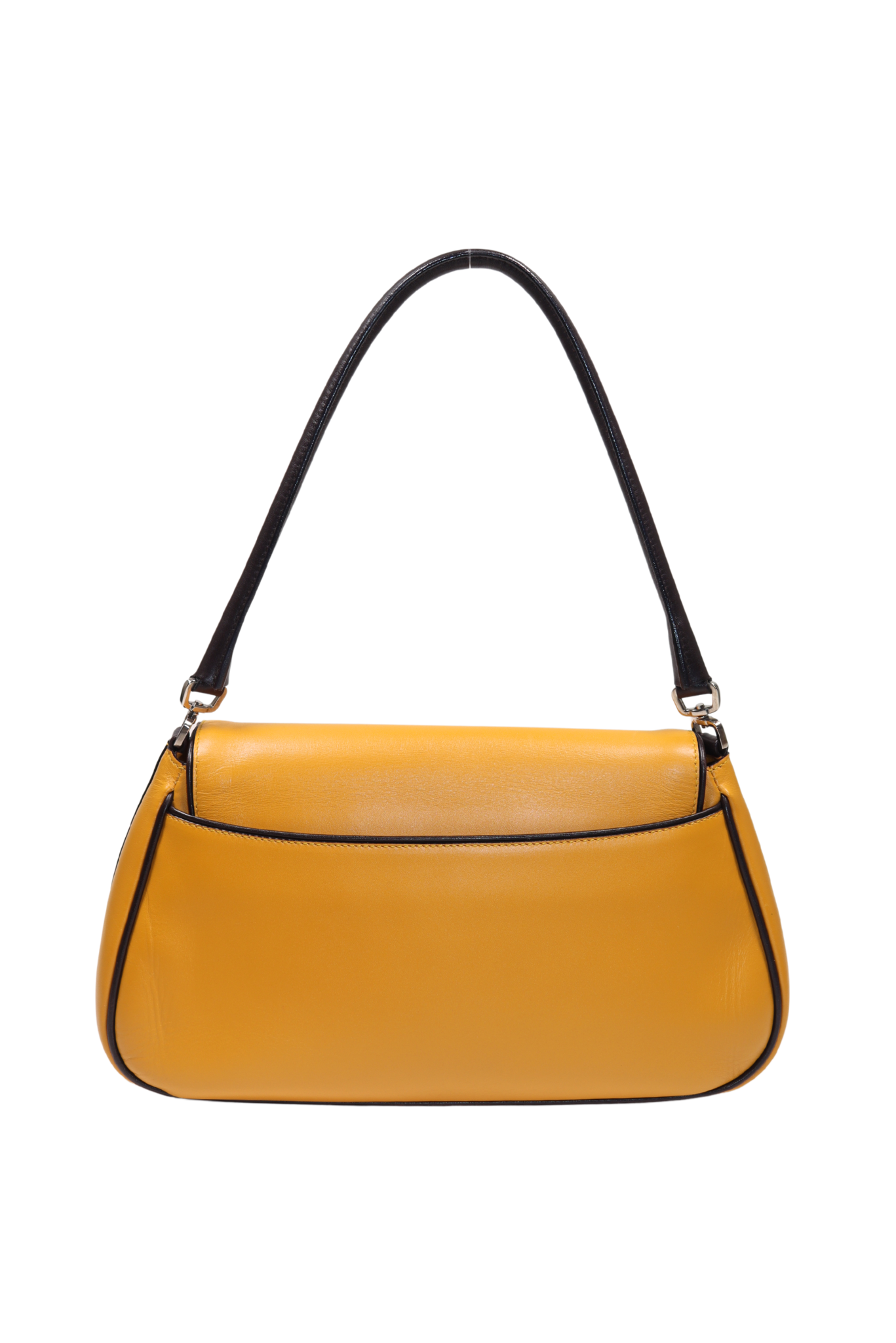 Prada FW2000 Mustard Yellow Leather Shoulder Bag