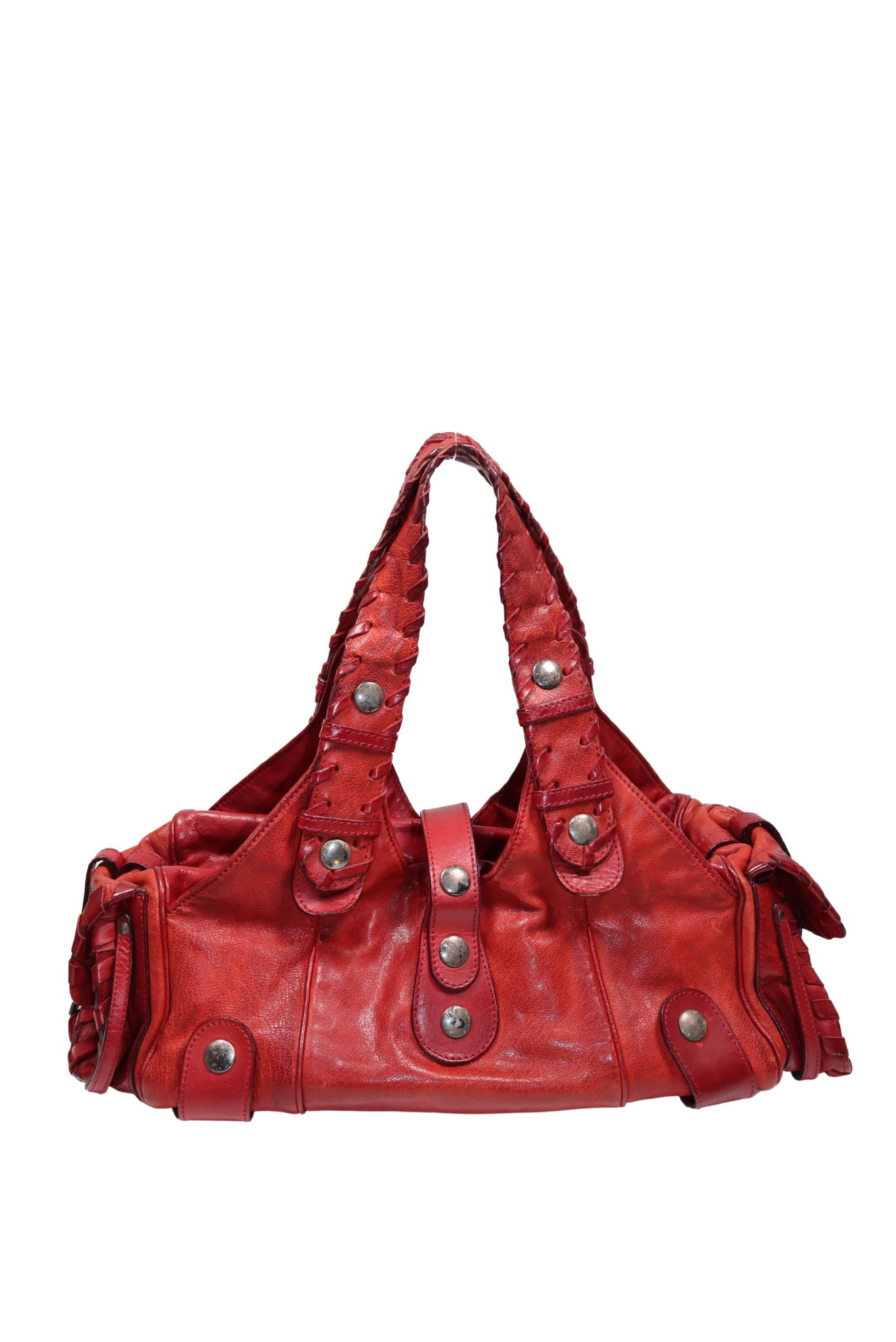 バッグ Vintage Chloe pocket silverado hand bag Vintage Chloe Silverado Calfskin Bag in Red