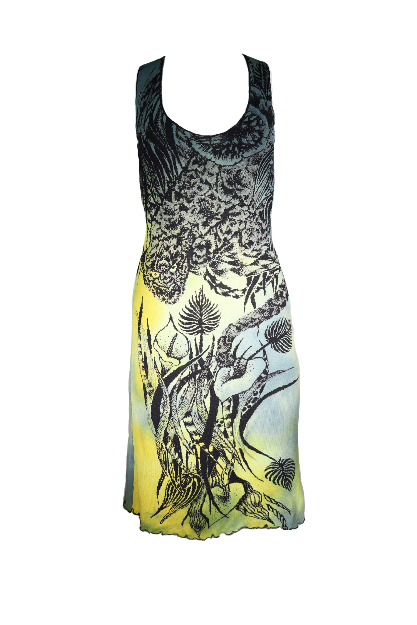 RARE Roberto Cavalli Knit Tiger Corset Back Dress