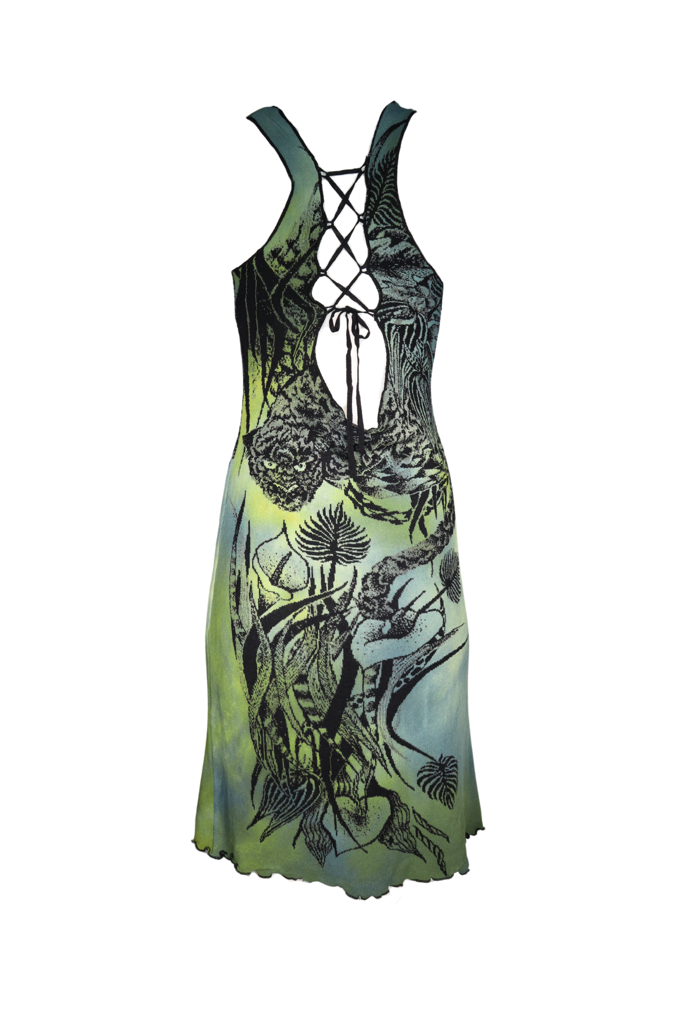 RARE Roberto Cavalli Knit Tiger Corset Back Dress