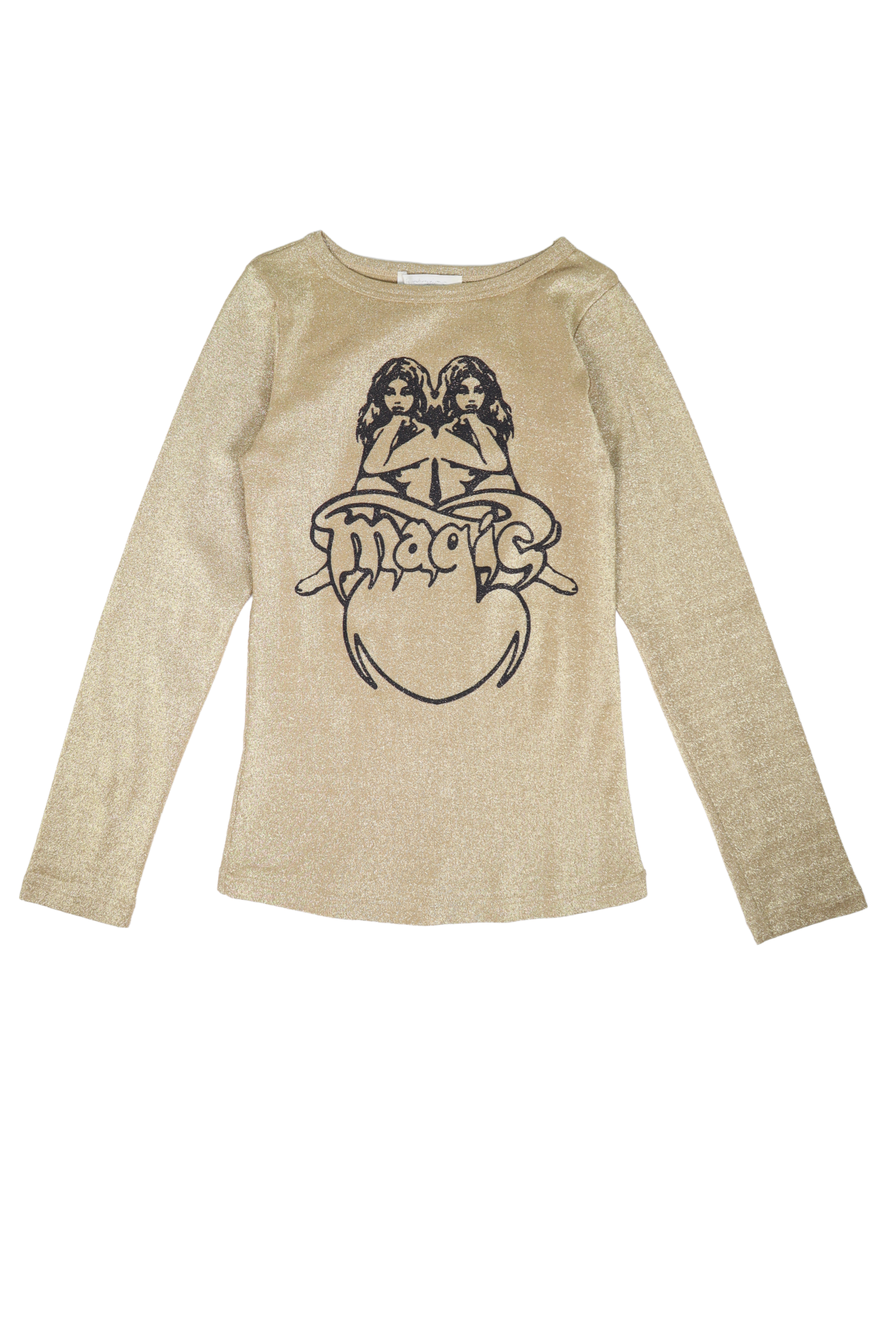 90s Hysteric Glamour "Magic" Gemini Girls Gold Shirt