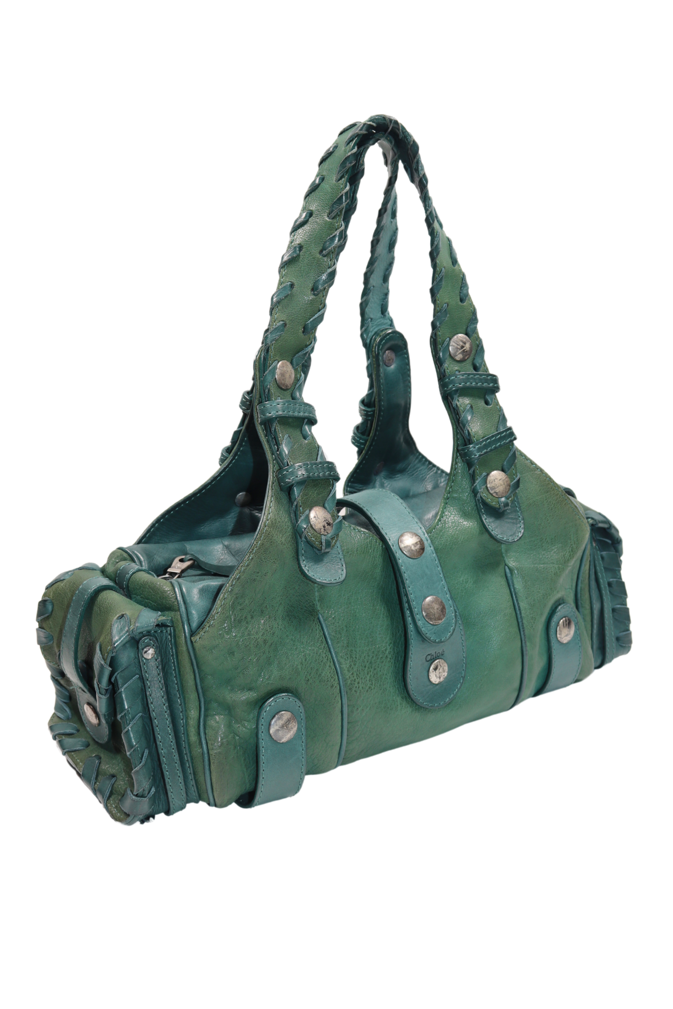 Vintage Chloe Silverado Calfskin Leather Bag in Aqua
