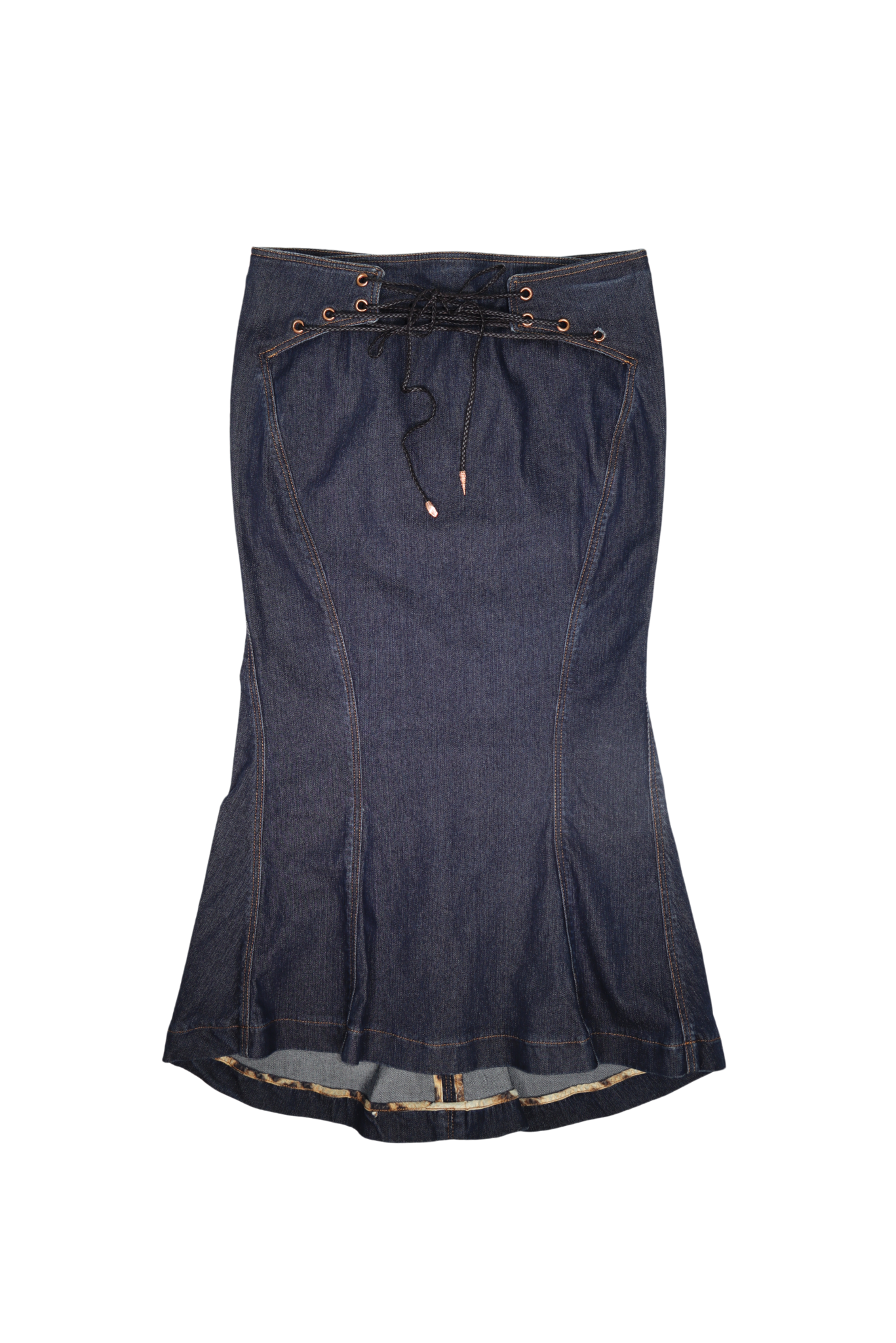 (SET) Vintage Roberto Cavalli S/S 2002 Indigo Denim Jacket & Skirt