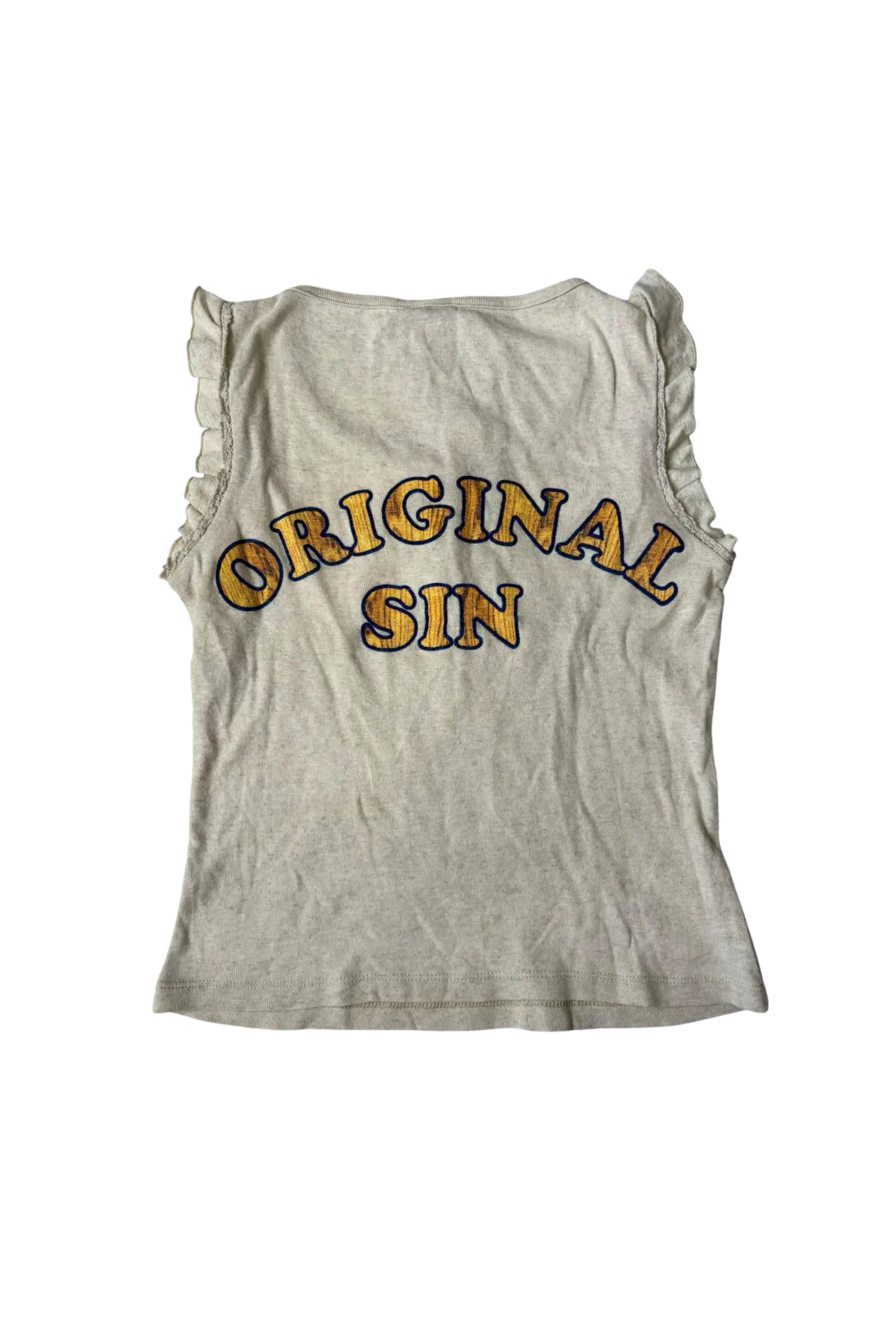 RARE D&G "Super Natural Original Sin" Lace-Up Tank Top