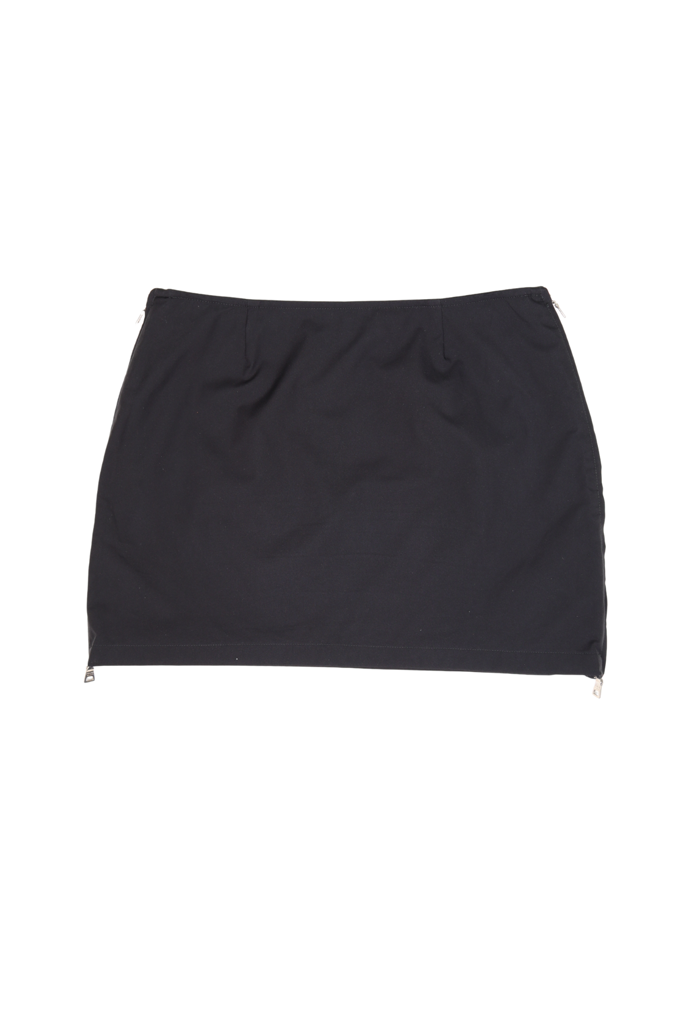 Vintage 00's Prada Sport Side Zipper Mesh Black Mini Skirt