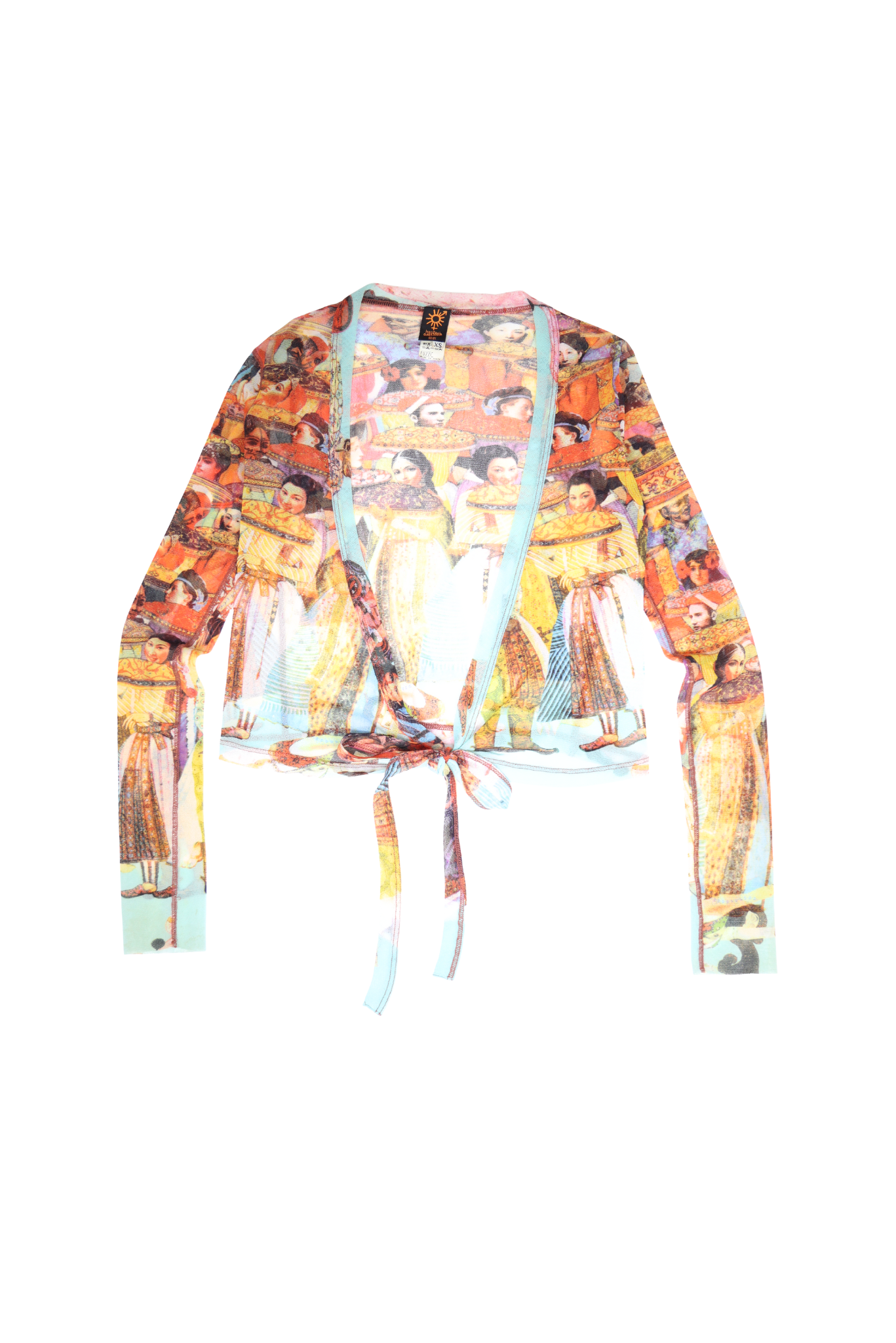 Vintage 1994 Jean Paul Gaultier Scenic Wrap Long-Sleeve Top