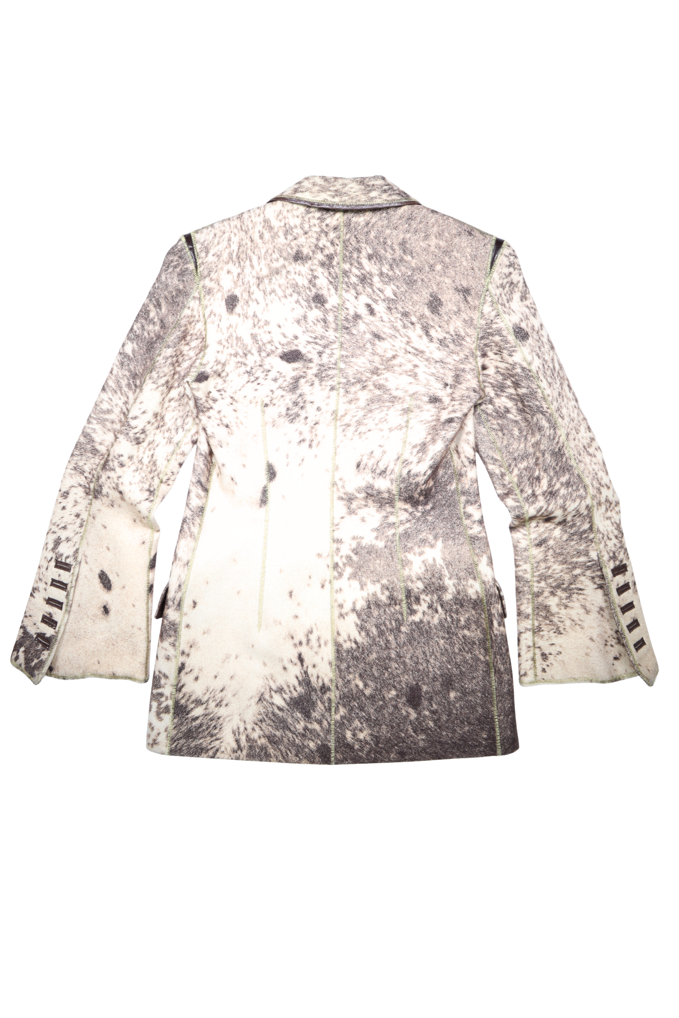 FW1999 Roberto Cavalli Wool Printed Pony Hair Jacket