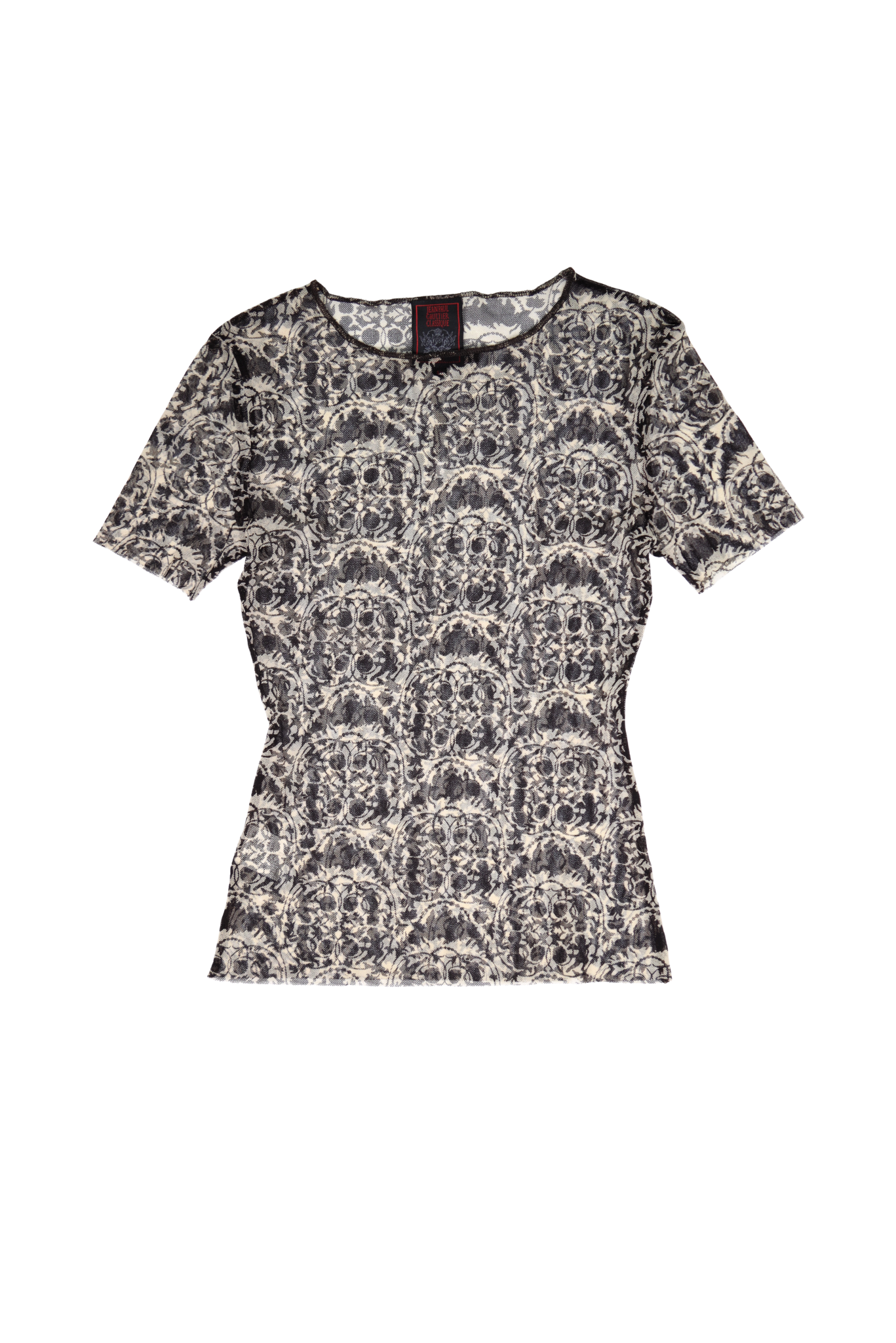 Vintage Jean Paul Gaultier Classique Ornate Mesh Short Sleeve