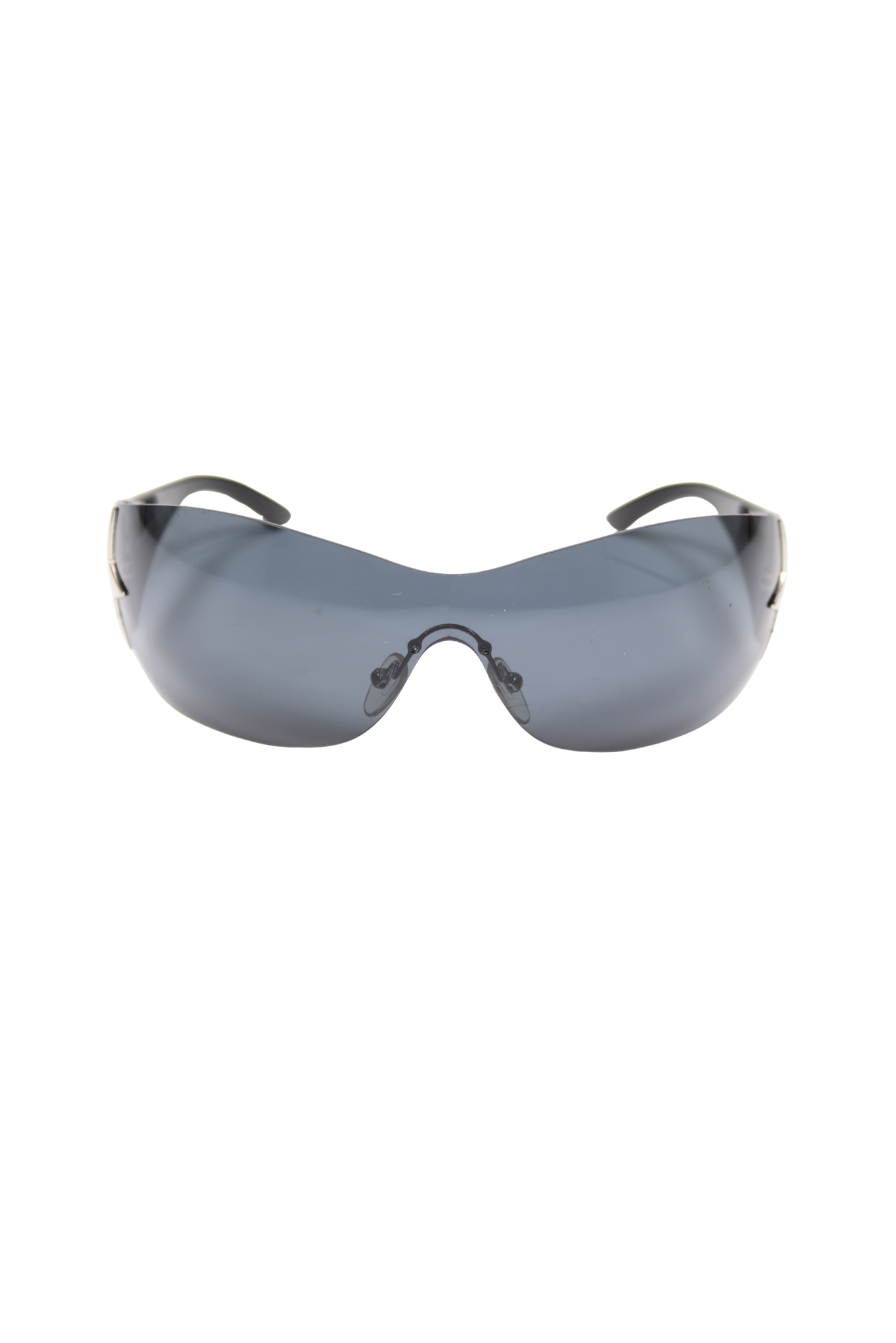 Vintage Prada Black Sunglasses with Chrome Star Accent