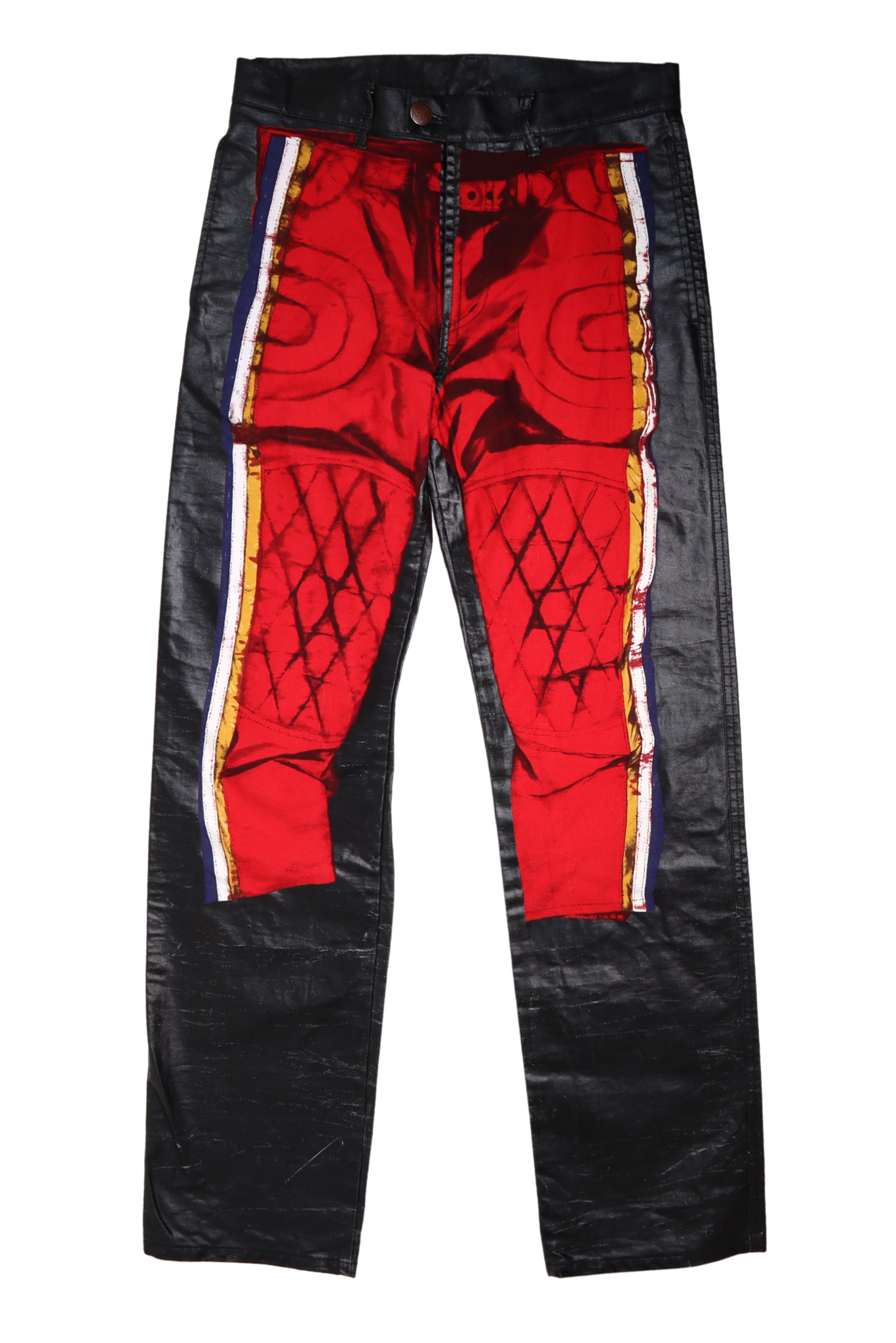 RARE Jean Paul Gaultier 1990s Trompe L'oeil Biker Pants