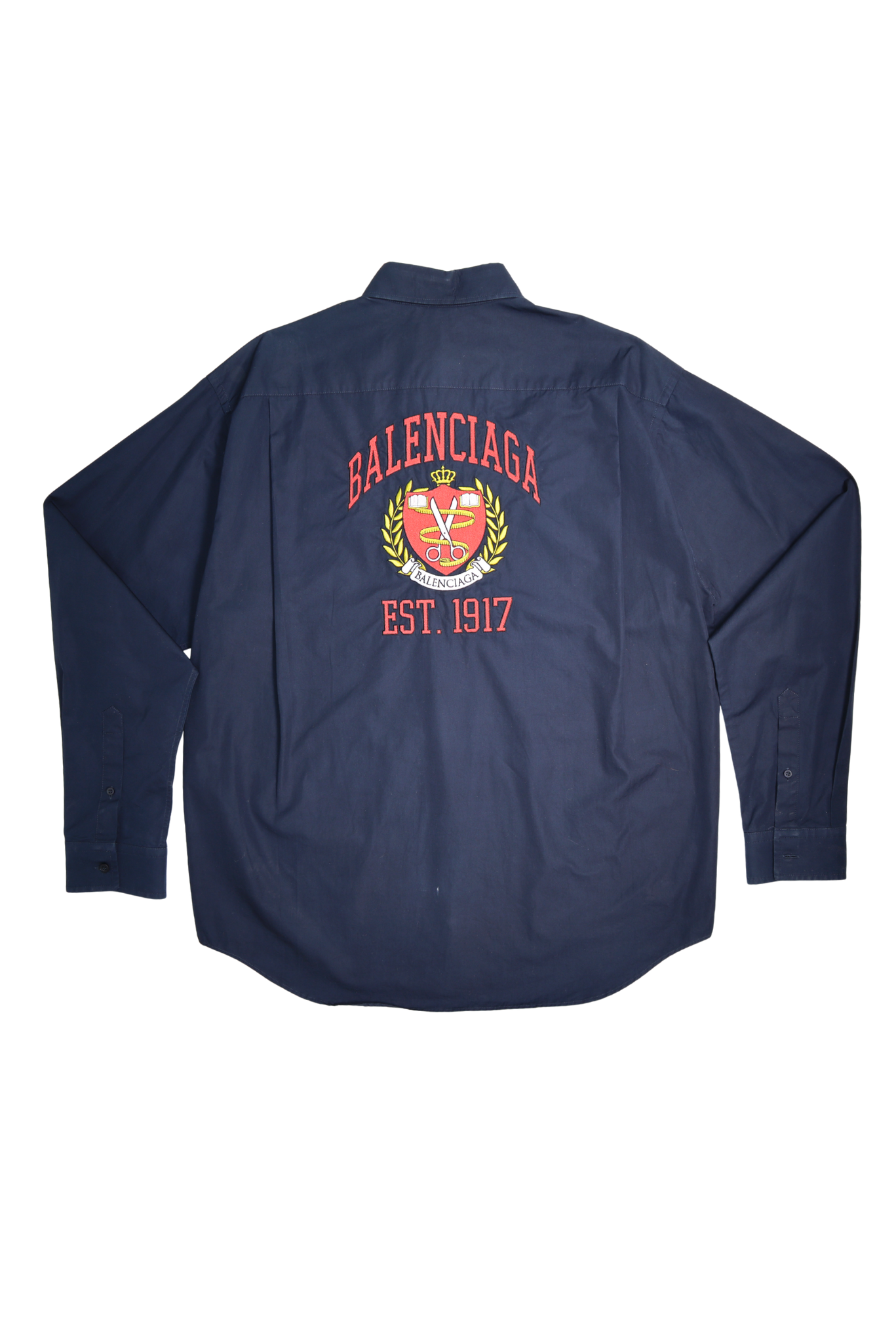 Balenciaga Navy Oversized Oxford L/S Shirt