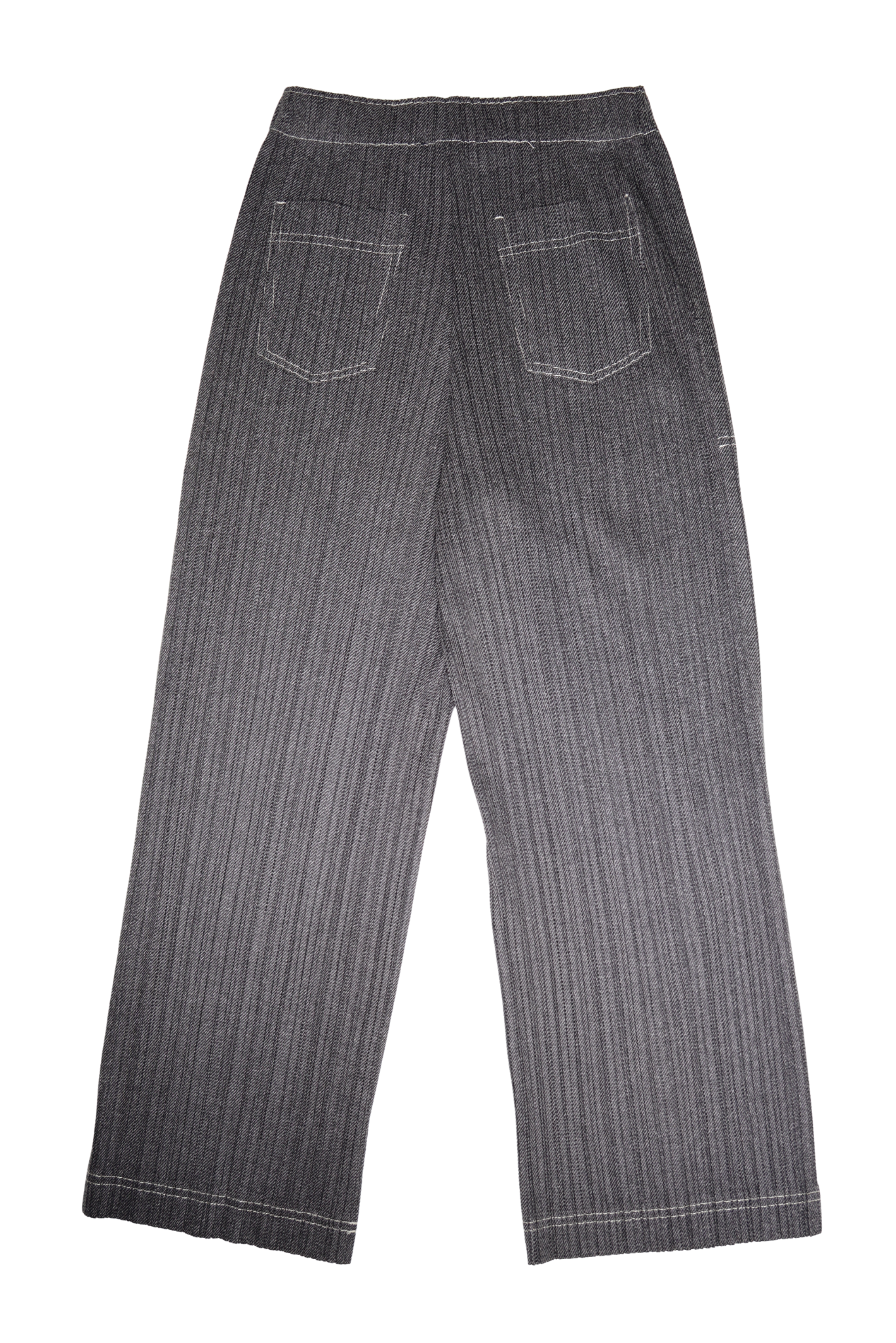 PLEATS PLEASE CHARCOAL DENIM PRINTED PANT