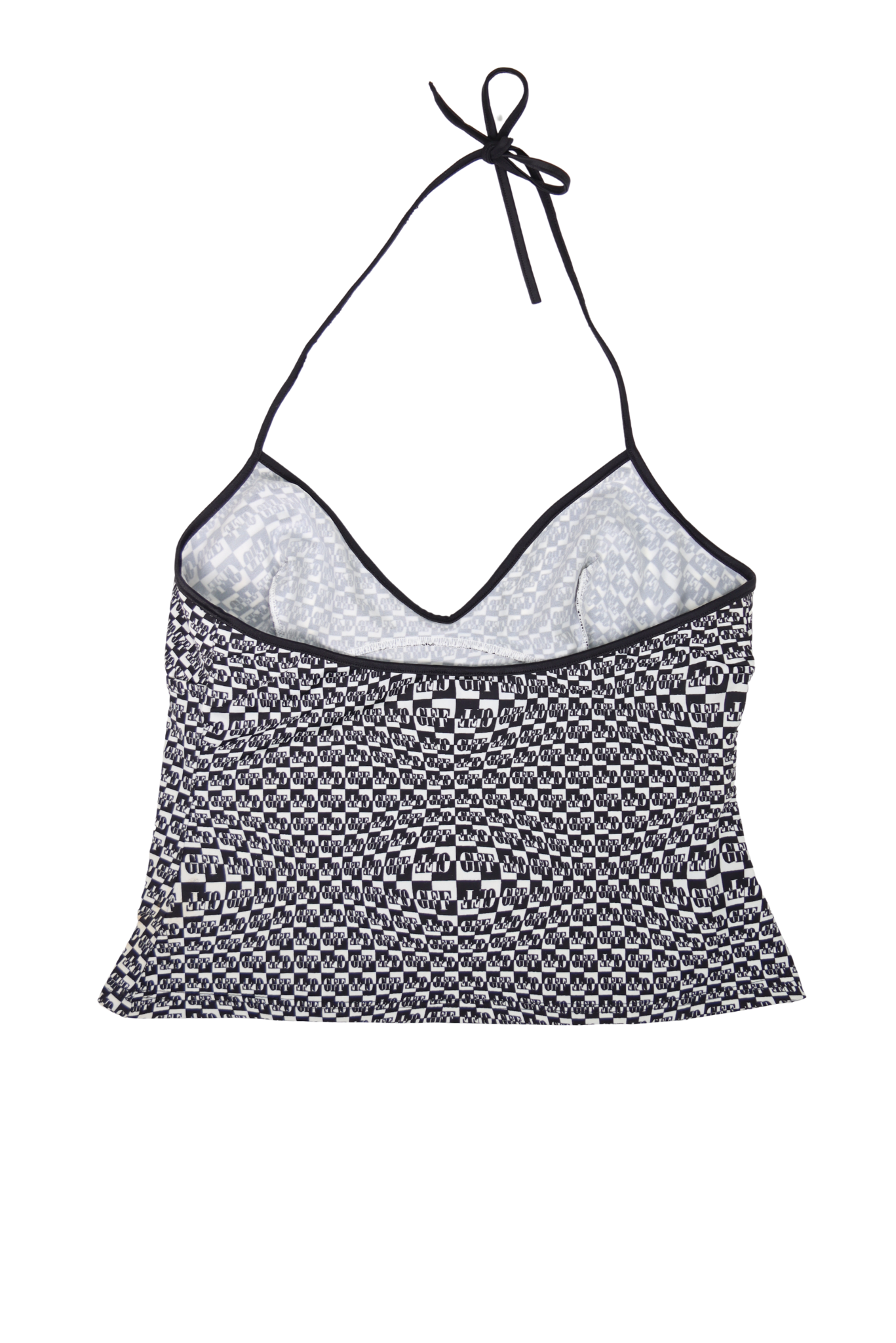 RARE Gianfranco Ferre Optic Logo Print Halter & Skirt Set