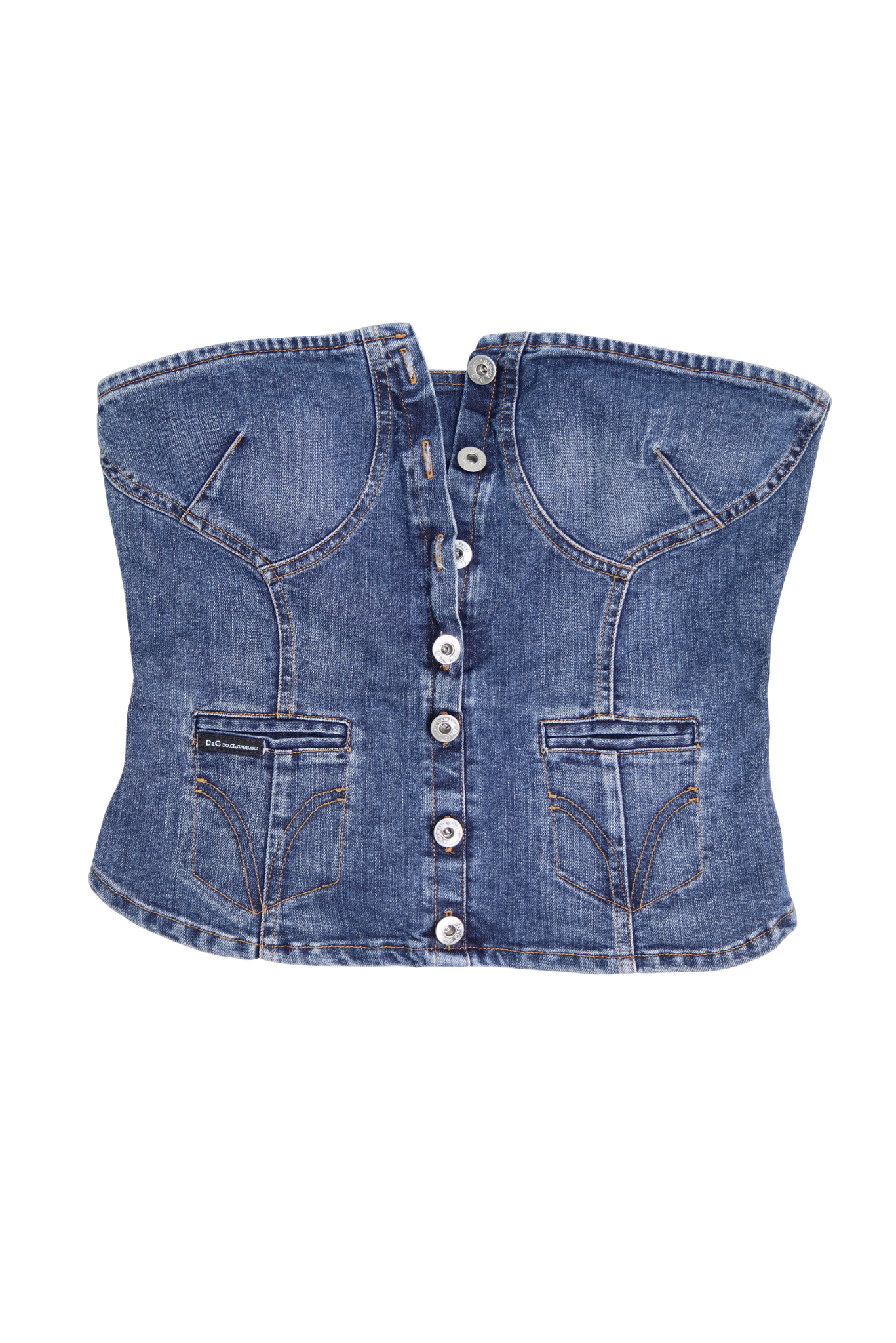 Vintage Dolce & Gabbana Denim Corset Top