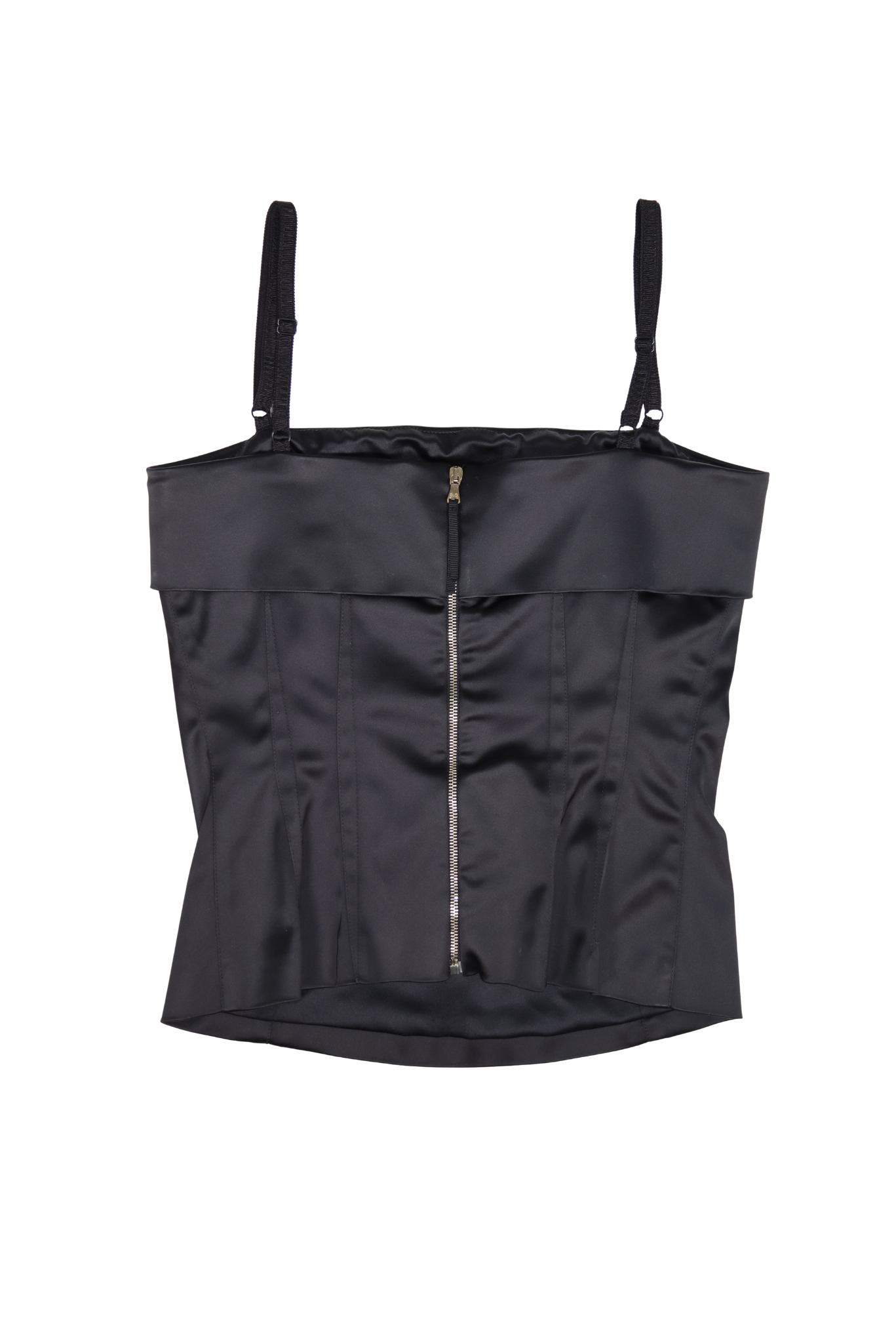 Vintage D&G Stretch Satin Fold Over Corset Top