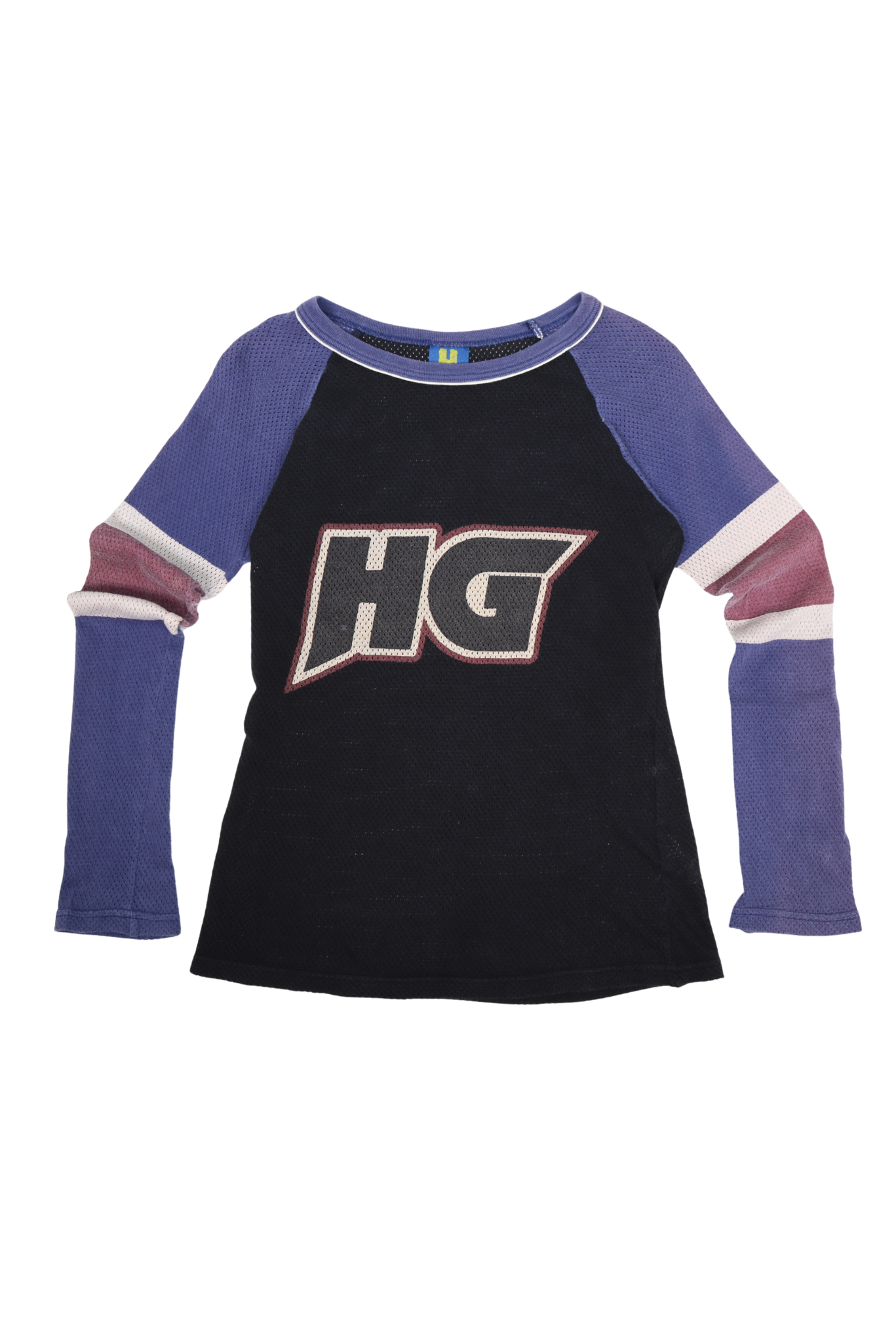 90s Hysteric Glamour "HG" Mesh Striped Shirt