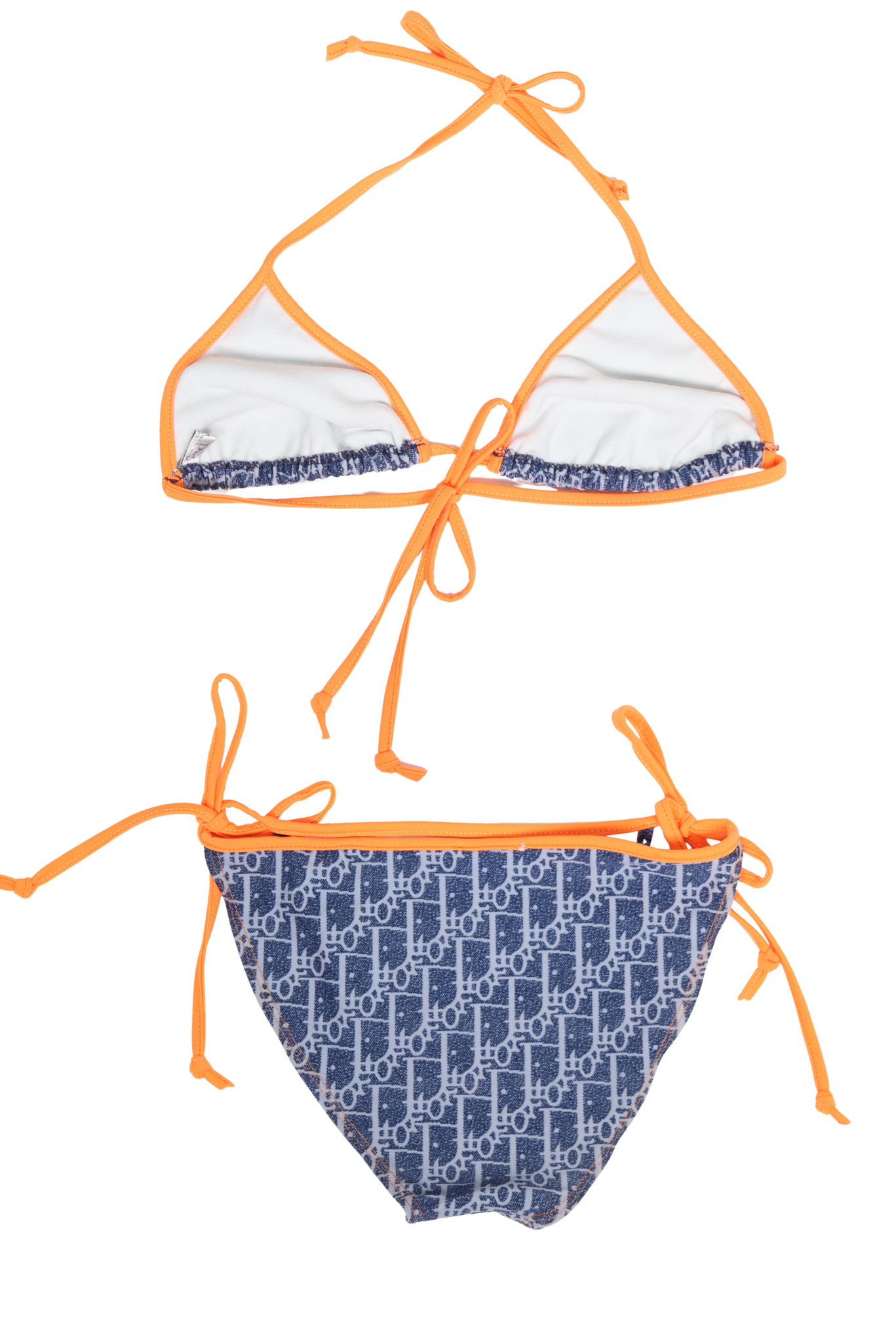 Vintage Christian Dior Iconic Navy Blue Logo Bikini