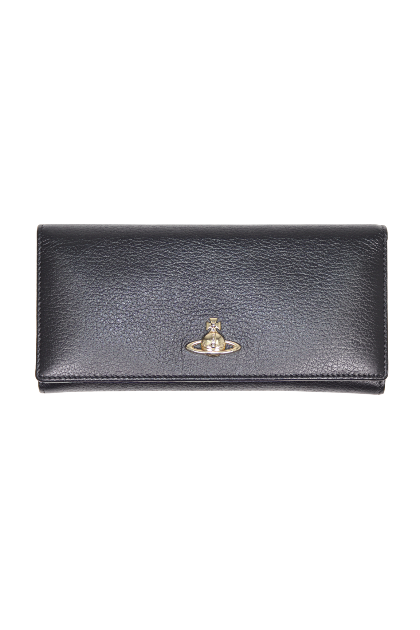 New Vivienne Westwood Orb Logo Long Black Wallet