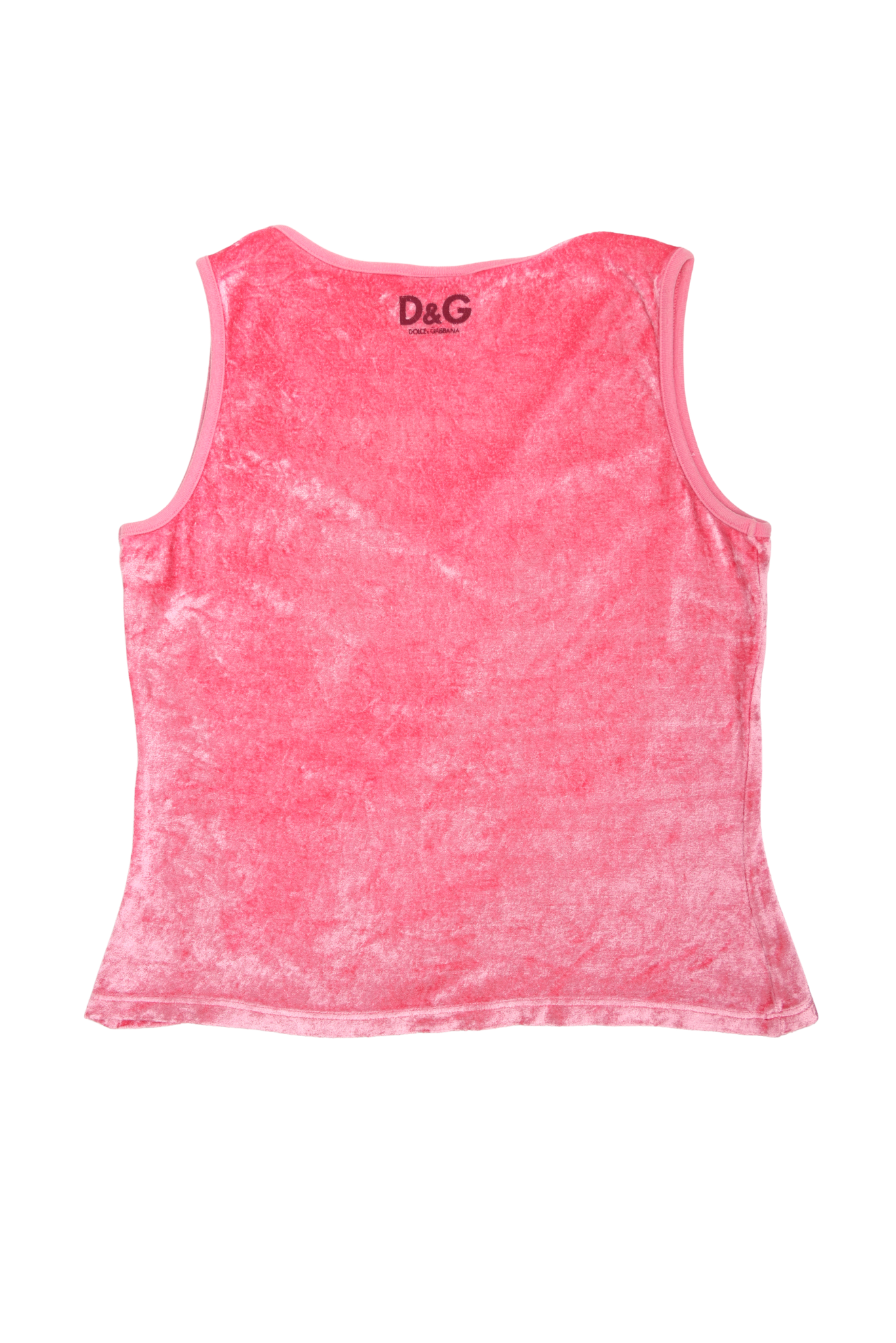 Vintage D&G Rose Velour "Freedom" Tank