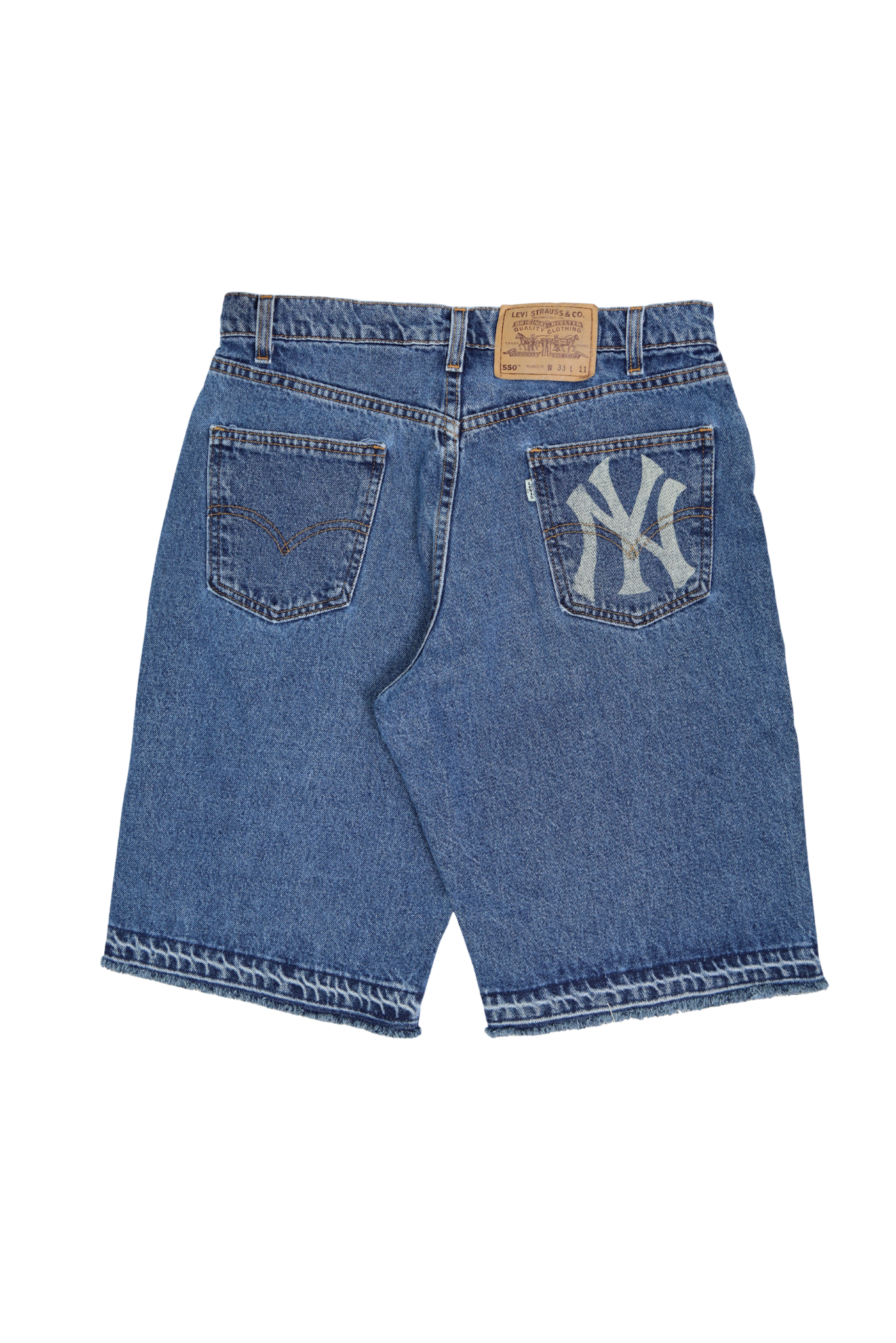 Vintage Medium Wash Denim Levi’s NY Yankees Shorts