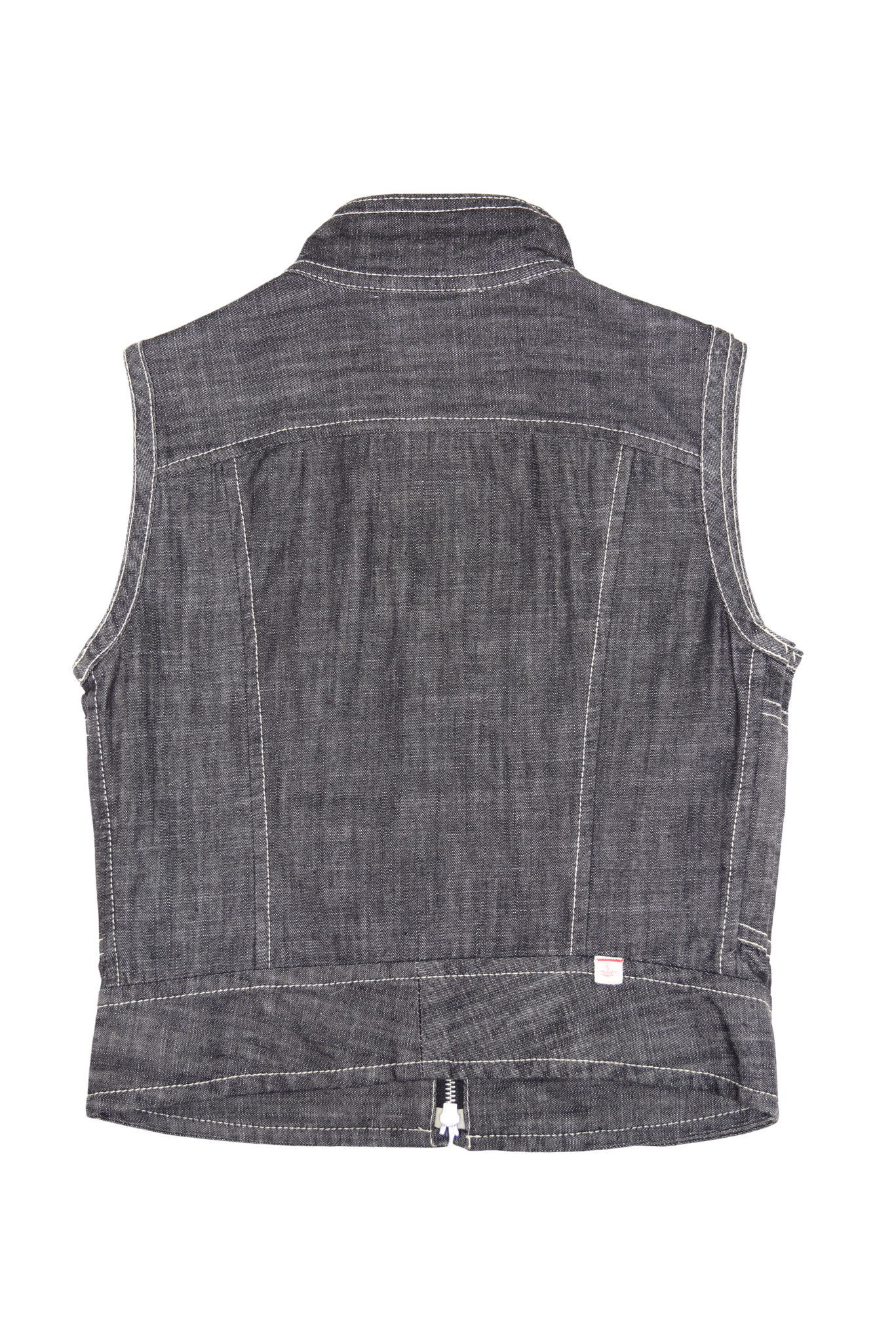 Rare Vivienne Westwood Denim Multi Zipper Vest