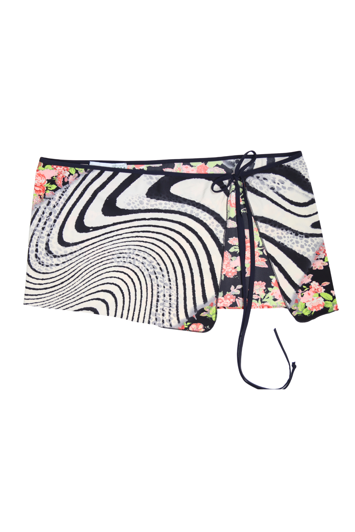 Vintage Roberto Cavalli Freedom Wrap Mirco Mini Floral/Animal Skirt