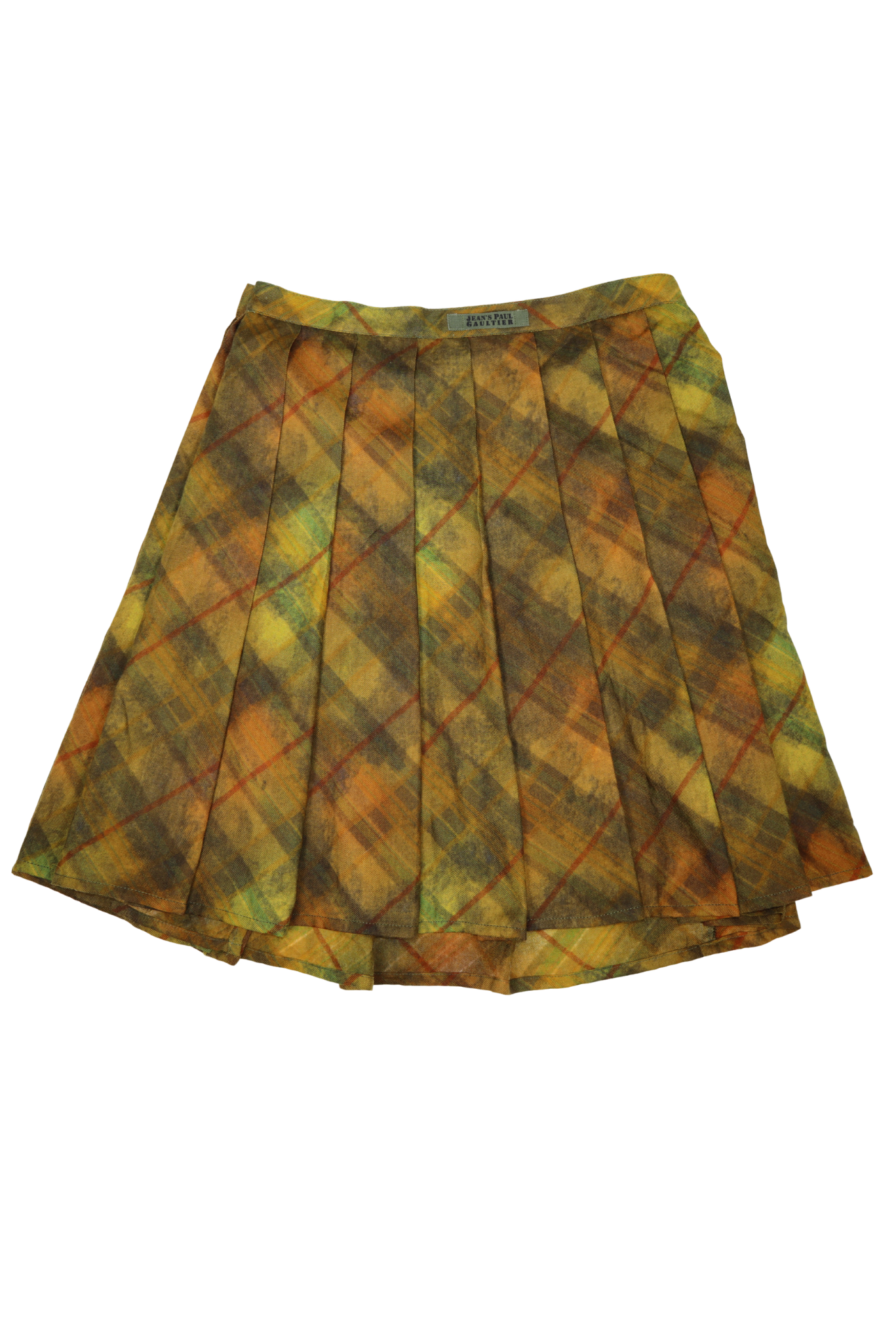 Vintage Jean Paul Gaultier Distressed Tartan Wrap Skirt