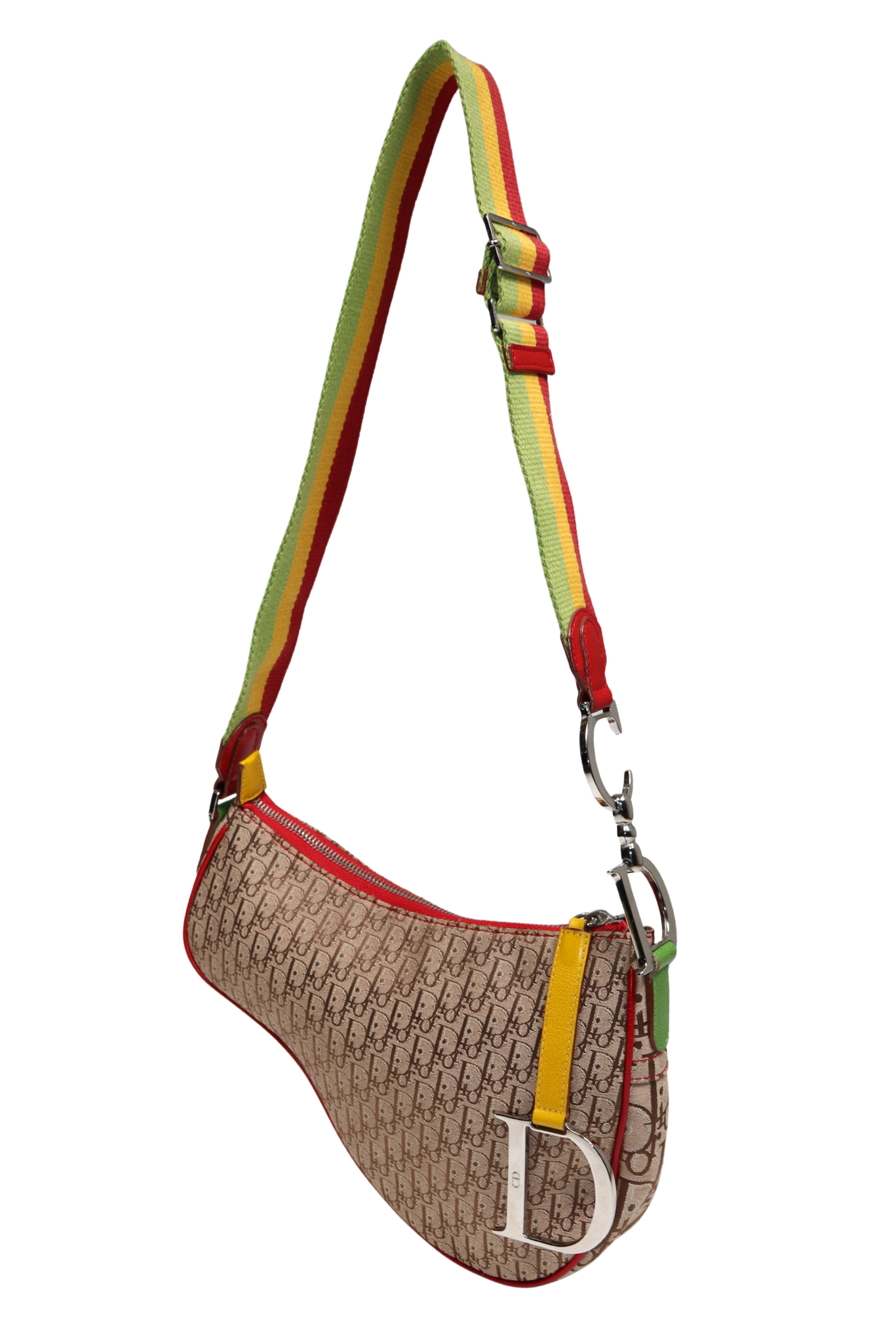 2004 Christian Dior Rasta Trotter Saddle Bag by John Galliano
