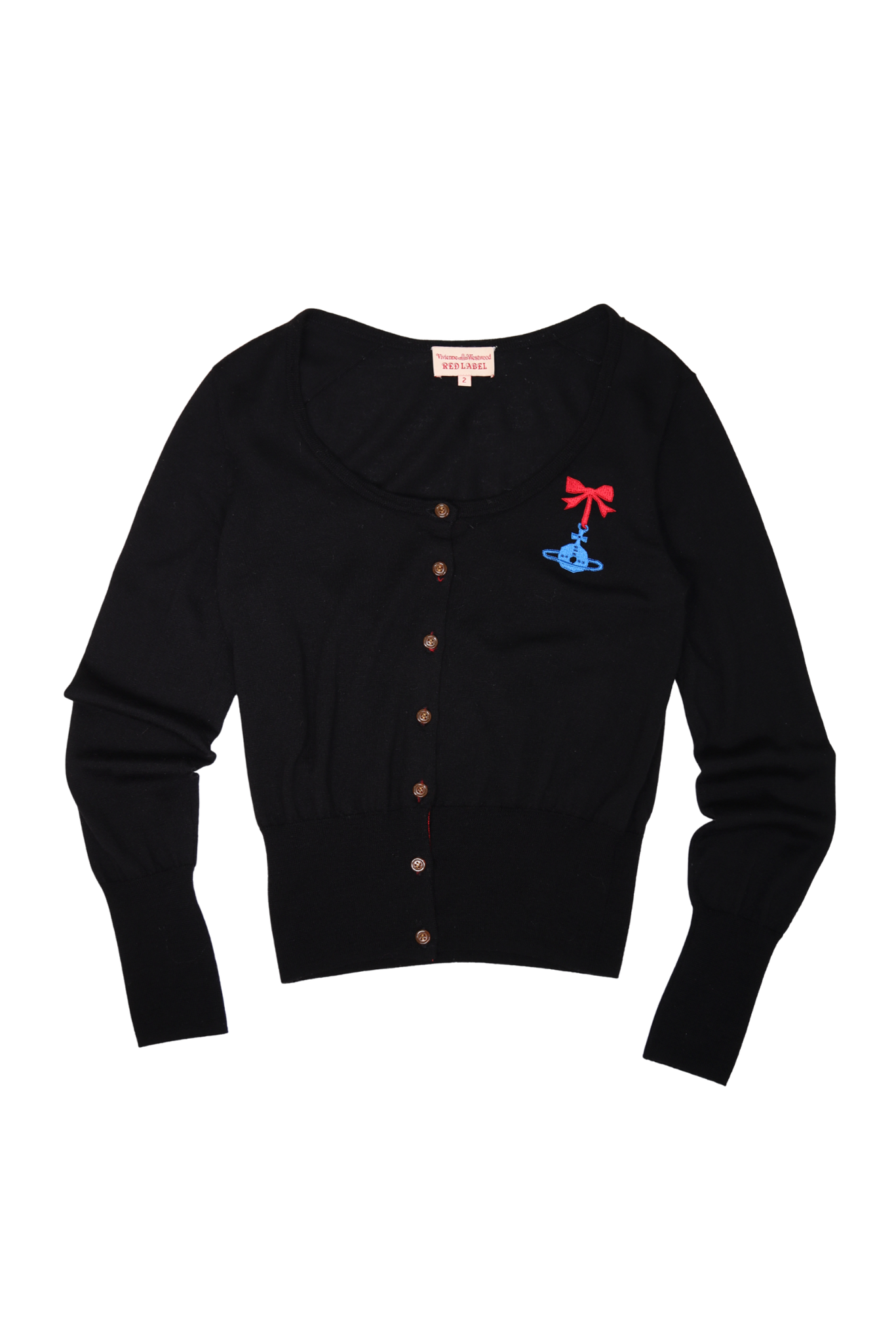 Vivienne Westwood Bowie & Orb Logo Black Cardigan
