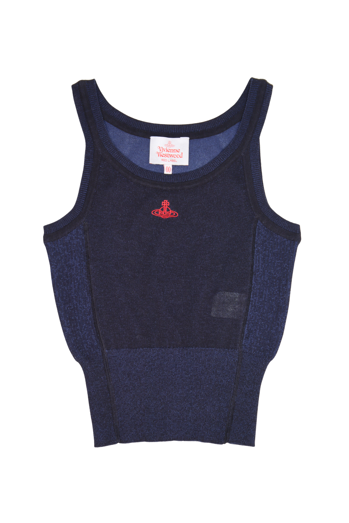 Vivienne Westwood Black / Navy Knit Red Orb Logo Tank