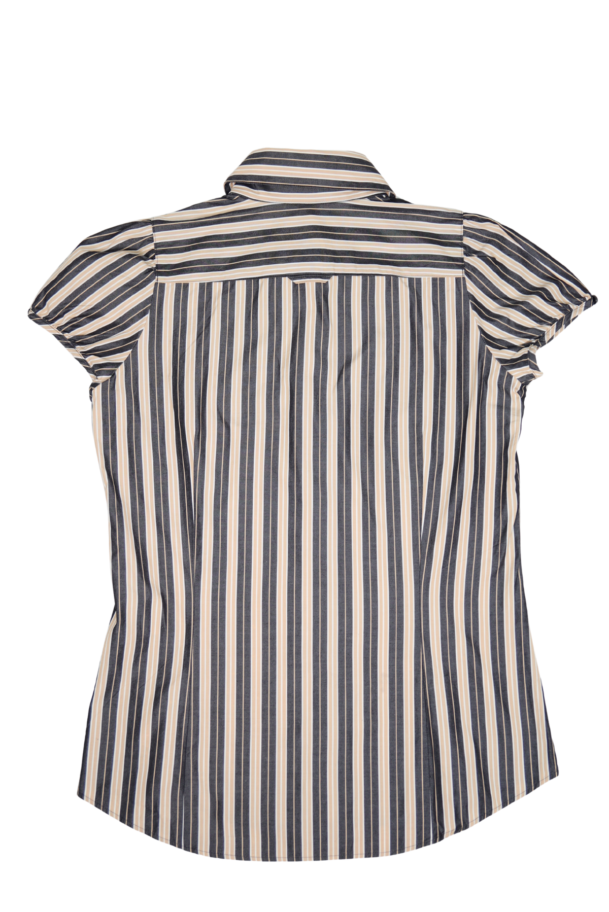 Vintage Burberry Blue Label Pinstripe Button Down Blouse