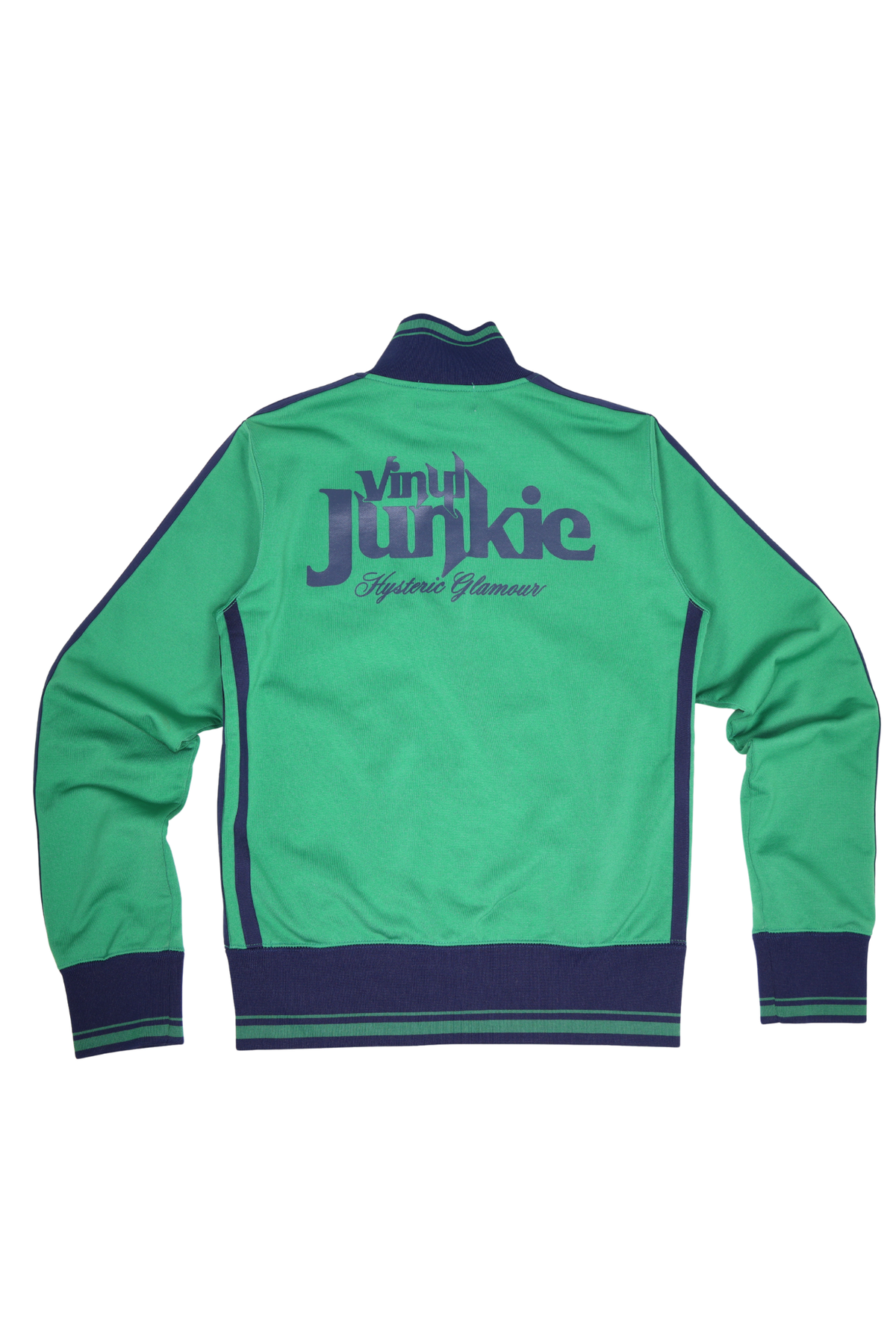 1990s Hysteric Glamour Vinyl Junkie Emerald Track Jacket