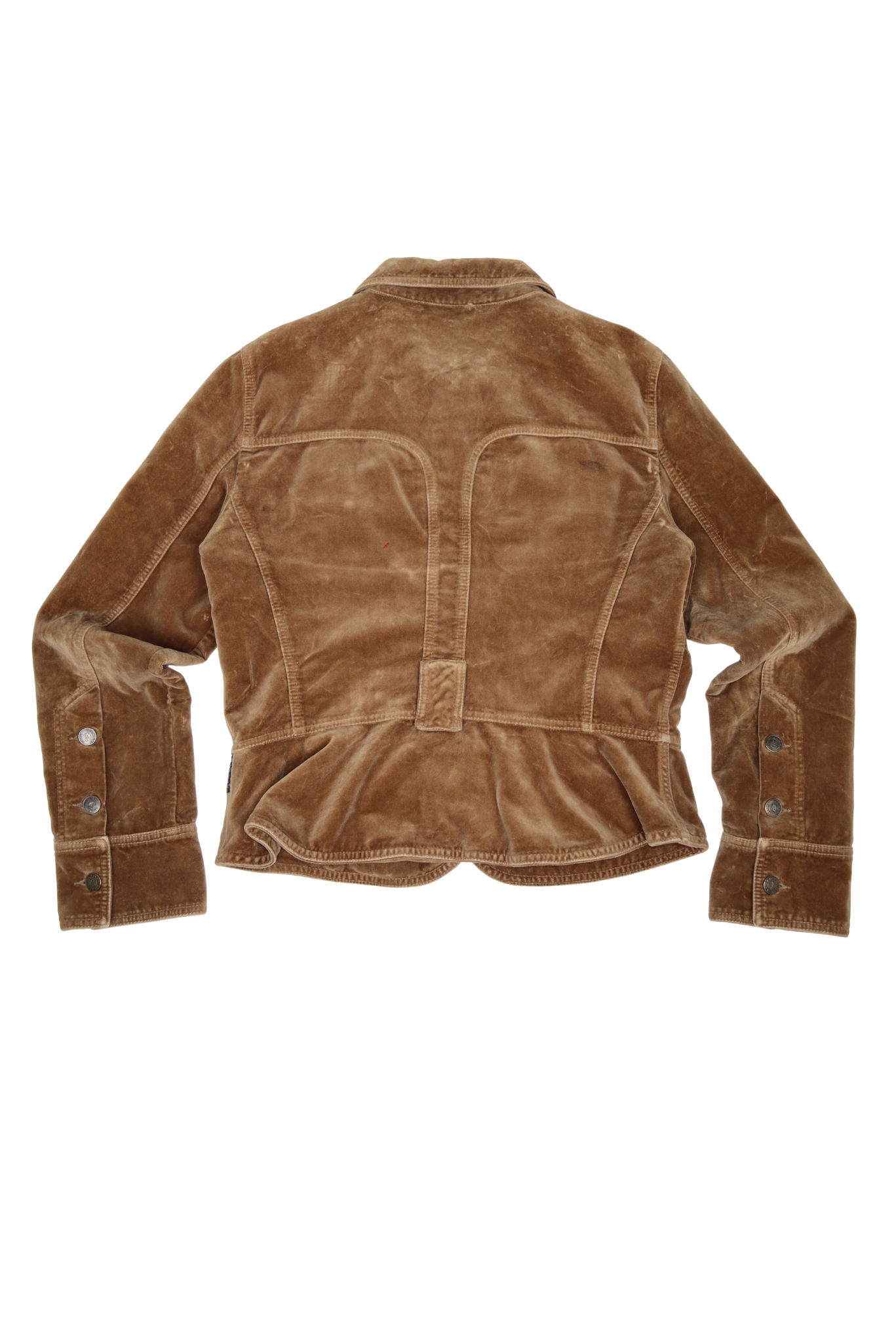 Armani Brown Velvet Western Box-Fit Jacket