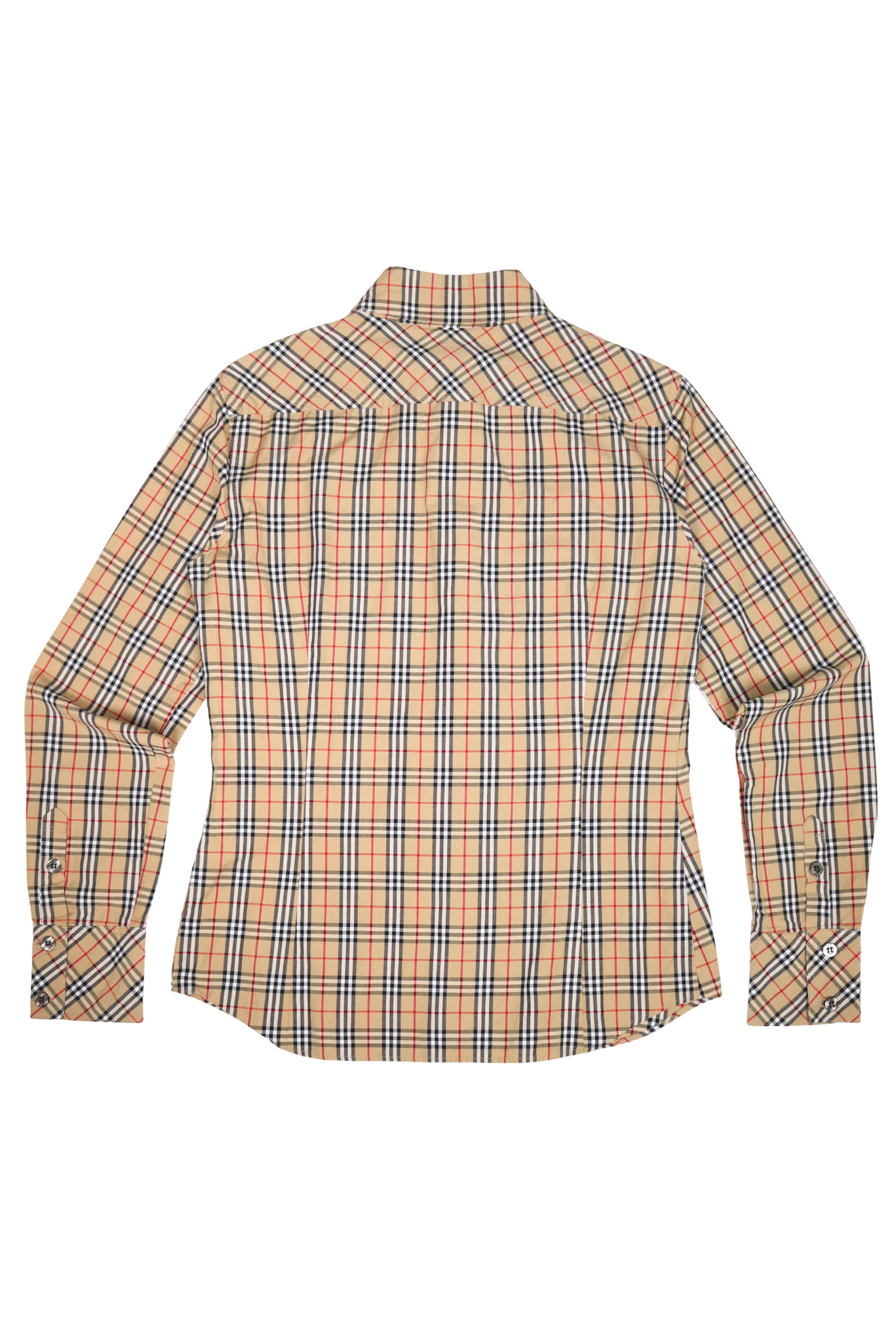 Vintage Burberry Tartan Fitted Button Up Shirt