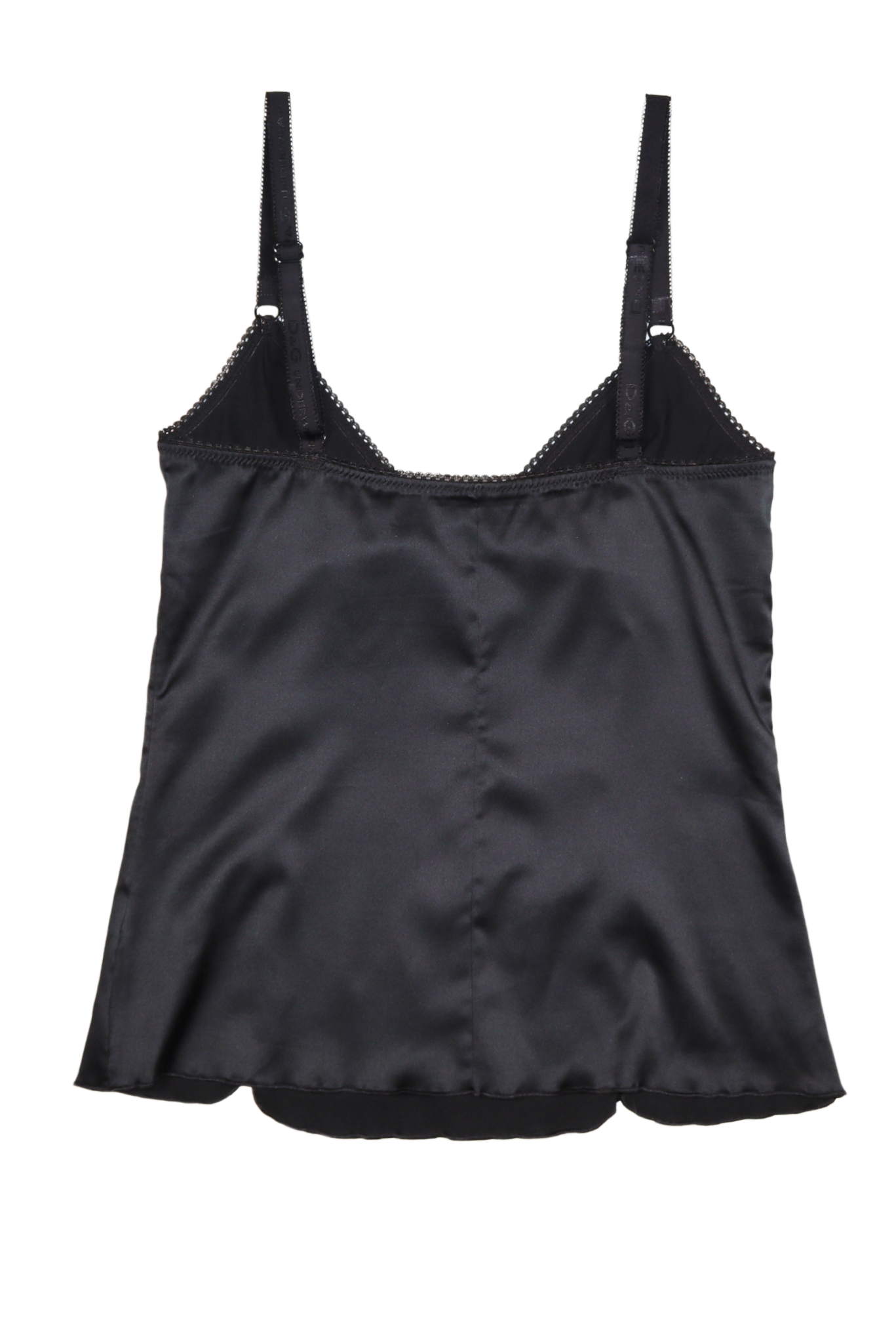 D&G 2000's Satin Rhinestone "I Heart D&G" Cami