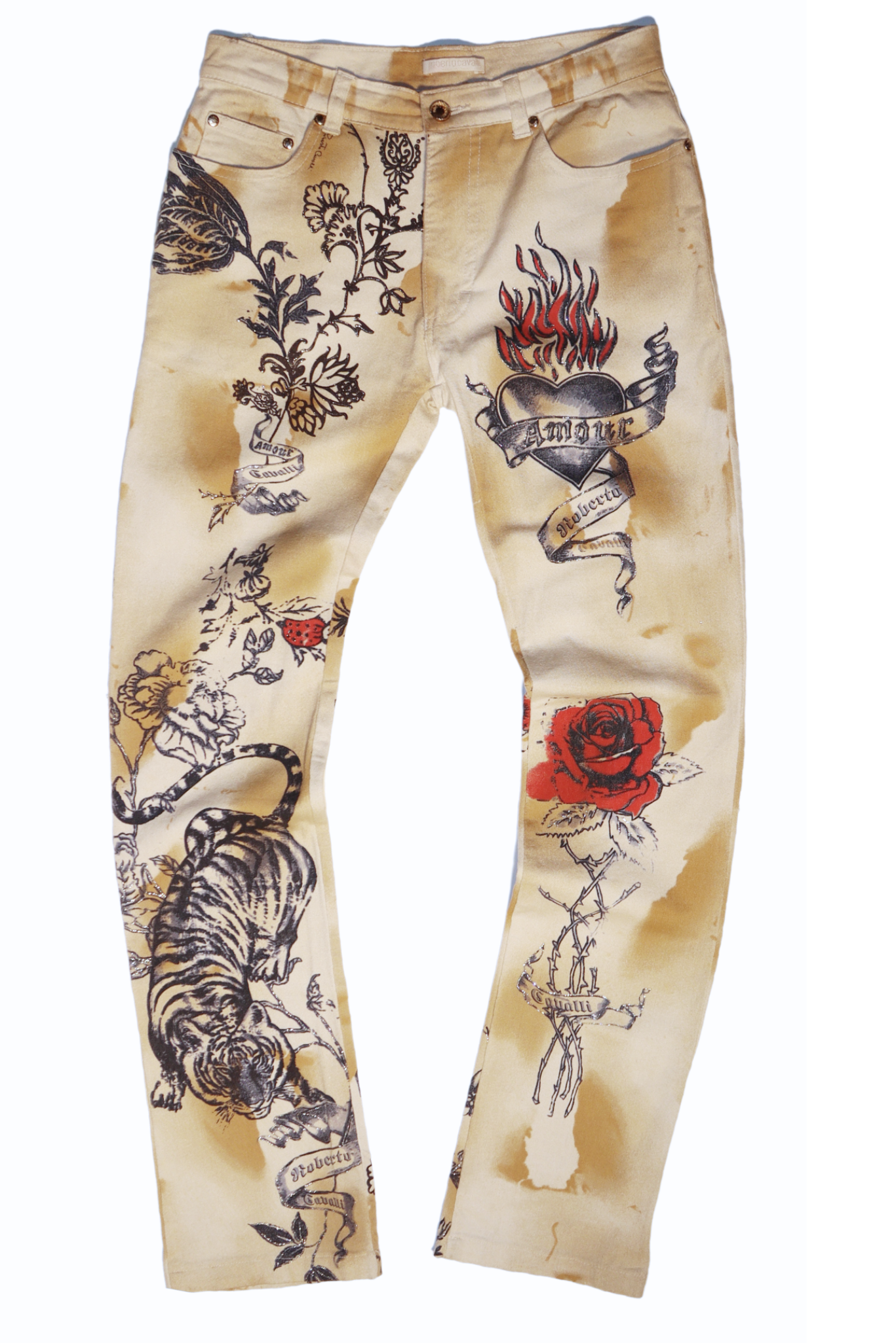 Roberto Cavalli S/S 2003 Amour Tiger Tattoo Pants