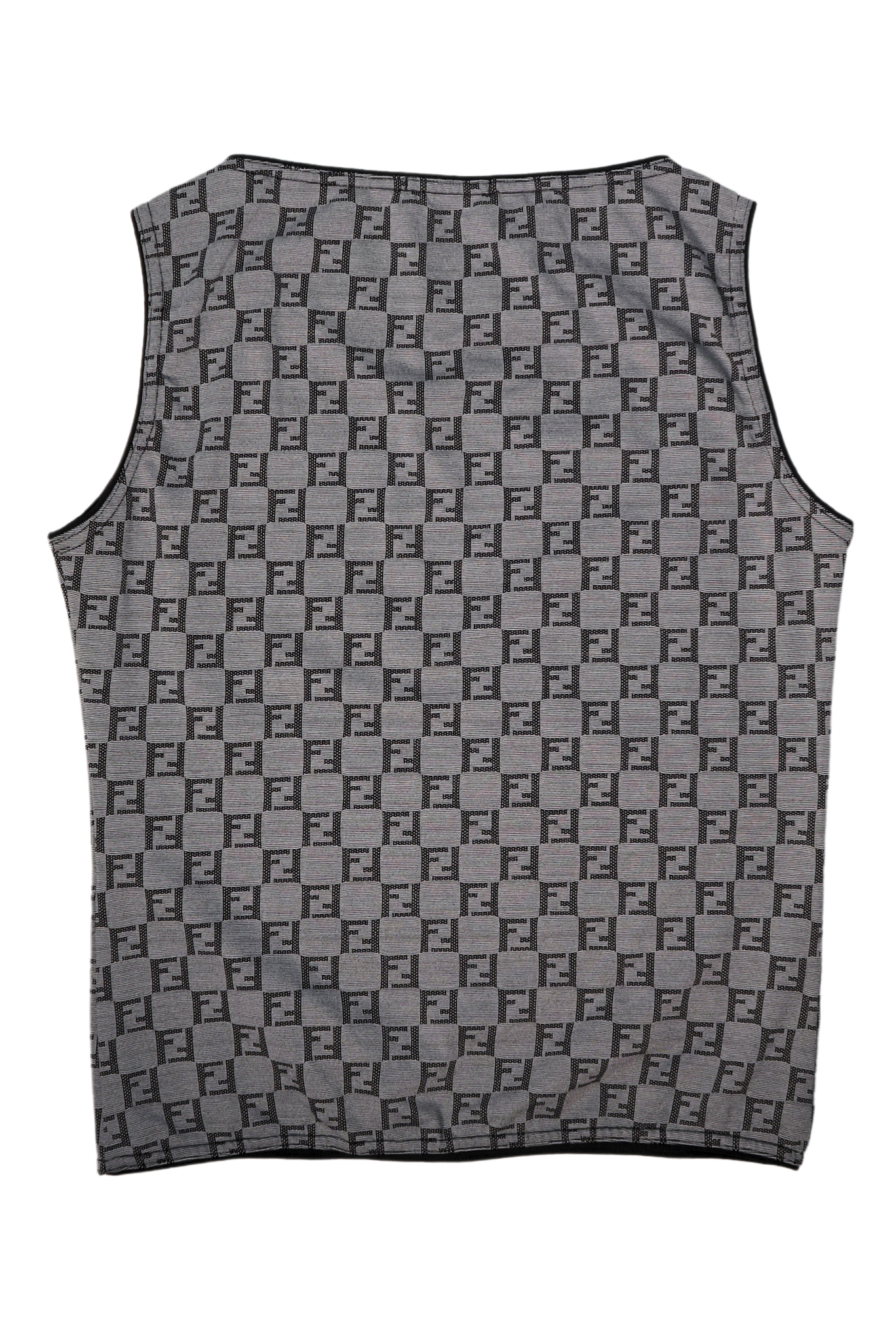 Vintage 90s Fendi Zucca Logo Grey Tank